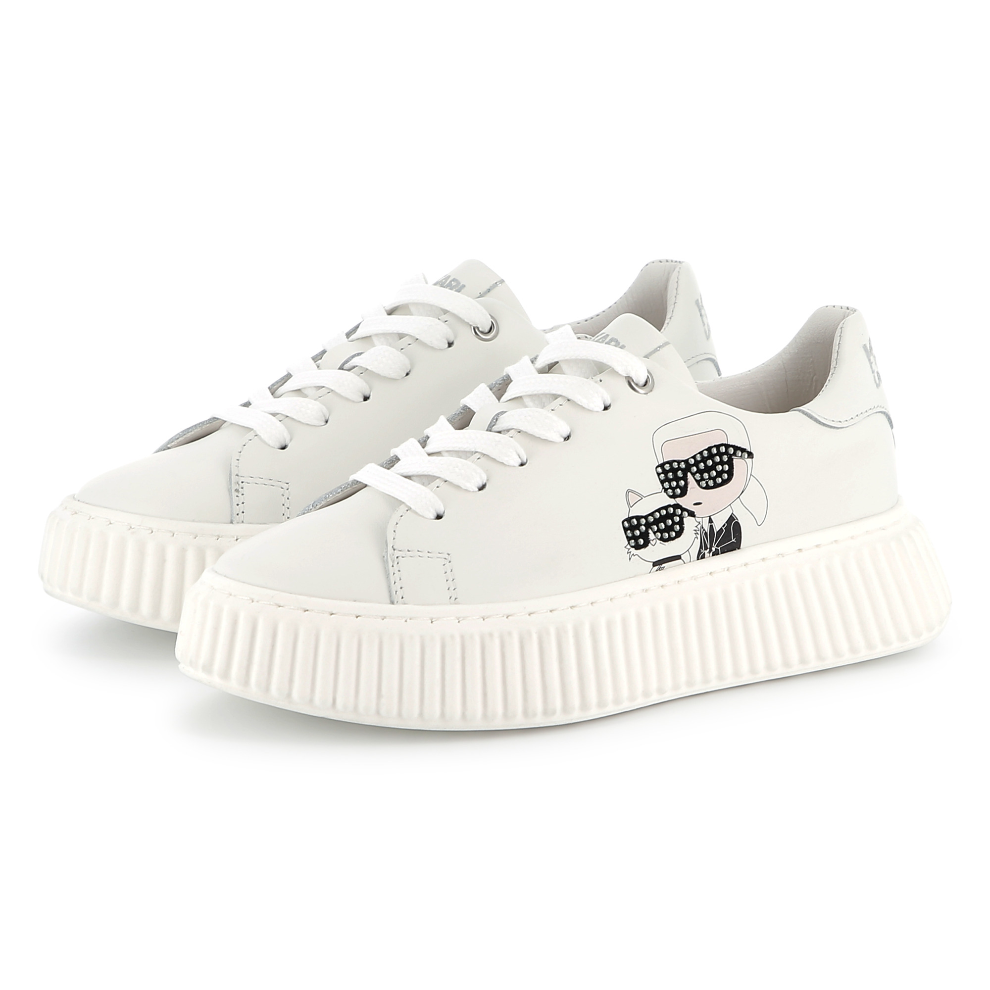 Baskets basses à lacets KARL LAGERFELD KIDS pour FILLE