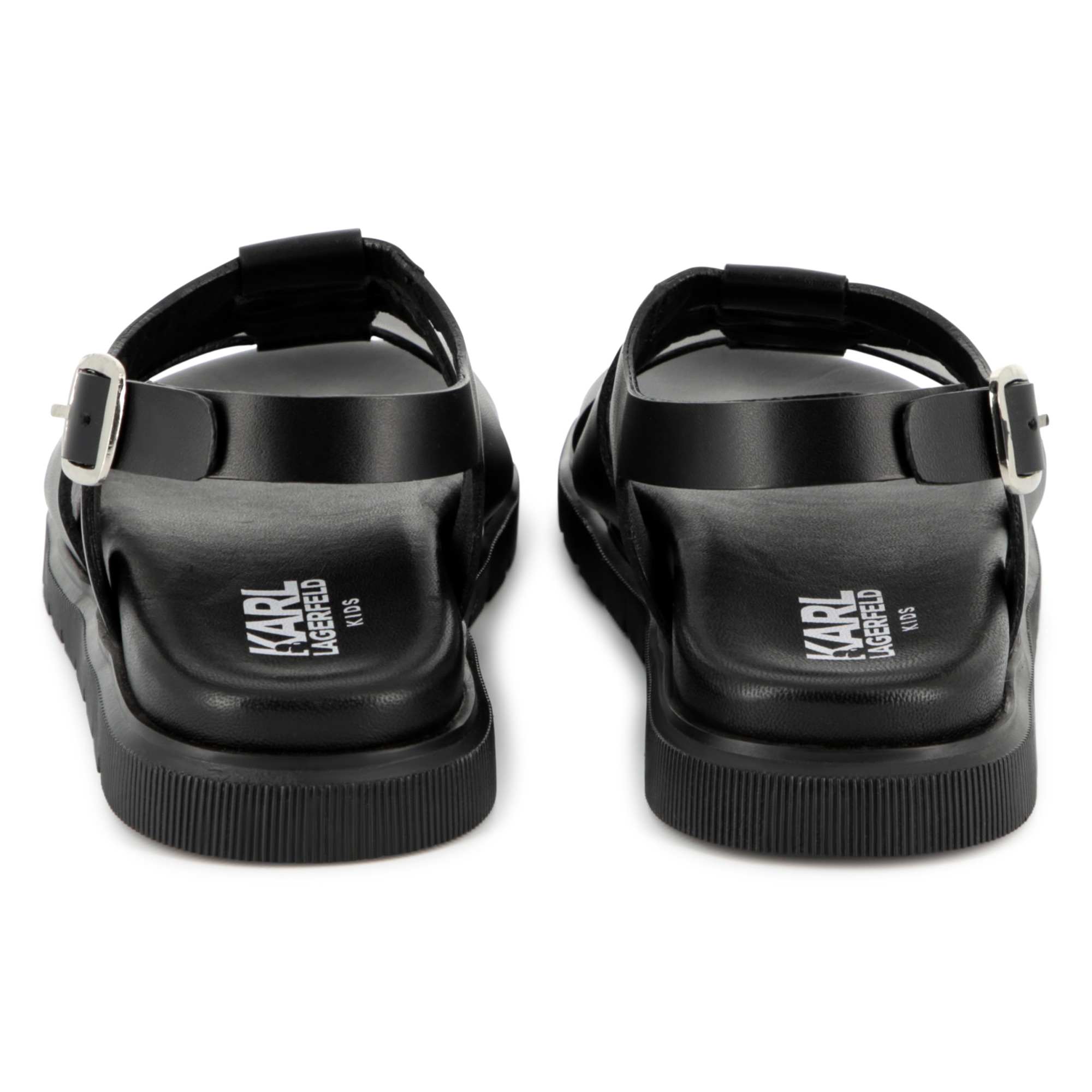 Leren sandalen met gesp KARL LAGERFELD KIDS Voor