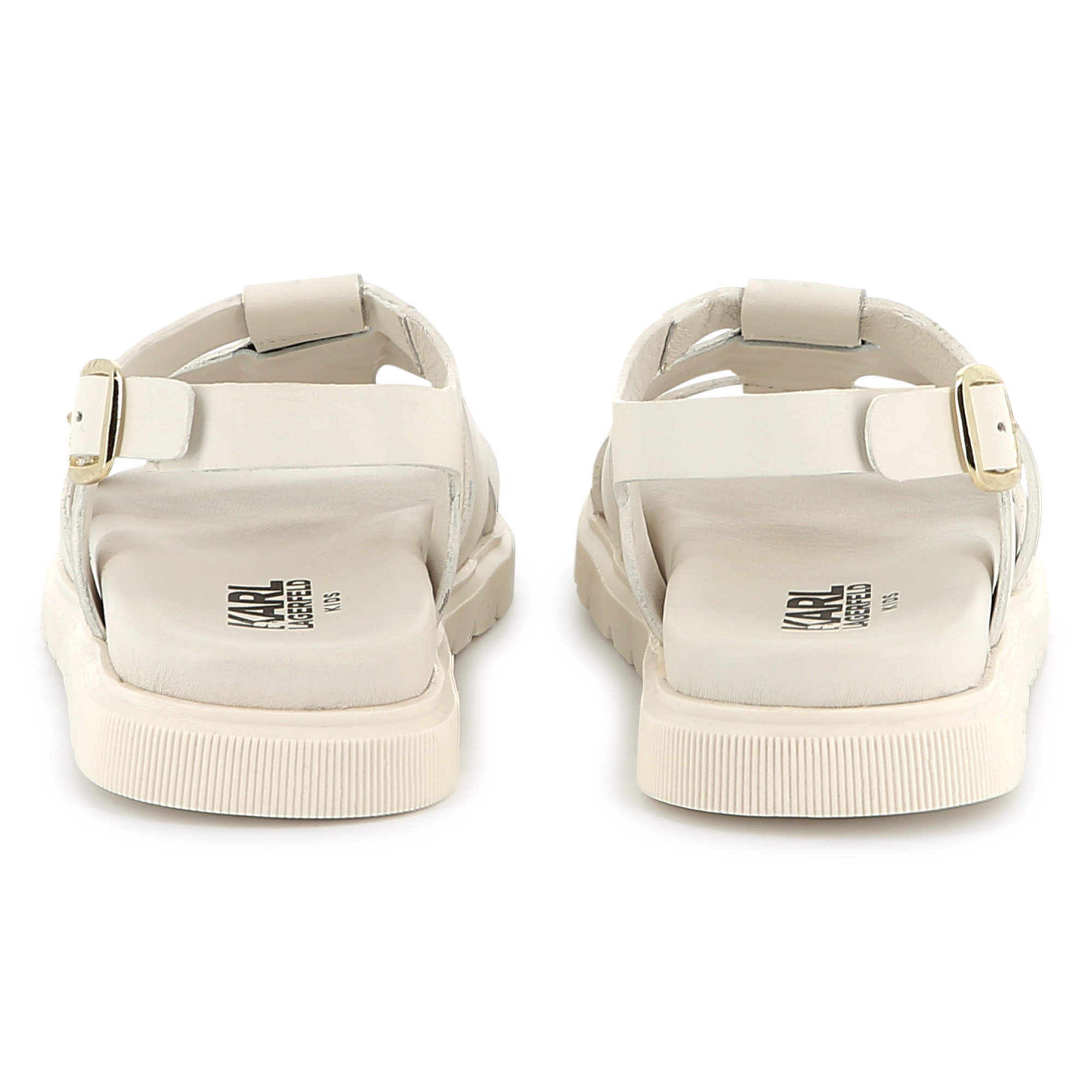 Buckled leather sandals KARL LAGERFELD KIDS for GIRL