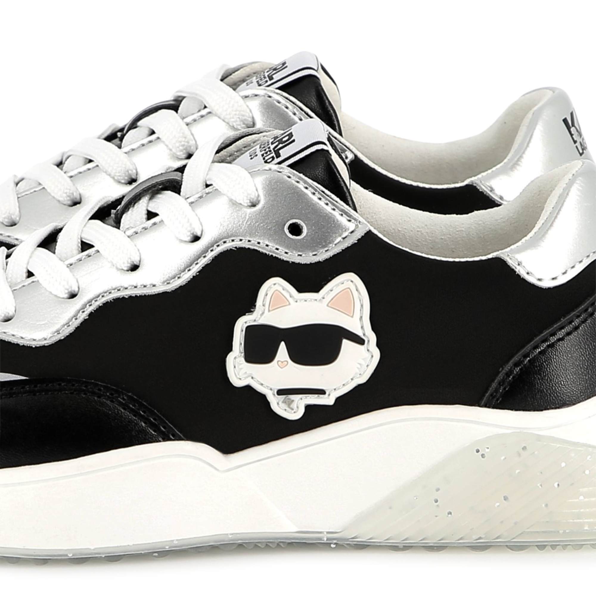 Sneakers con lacci e badge KARL LAGERFELD KIDS Per BAMBINA