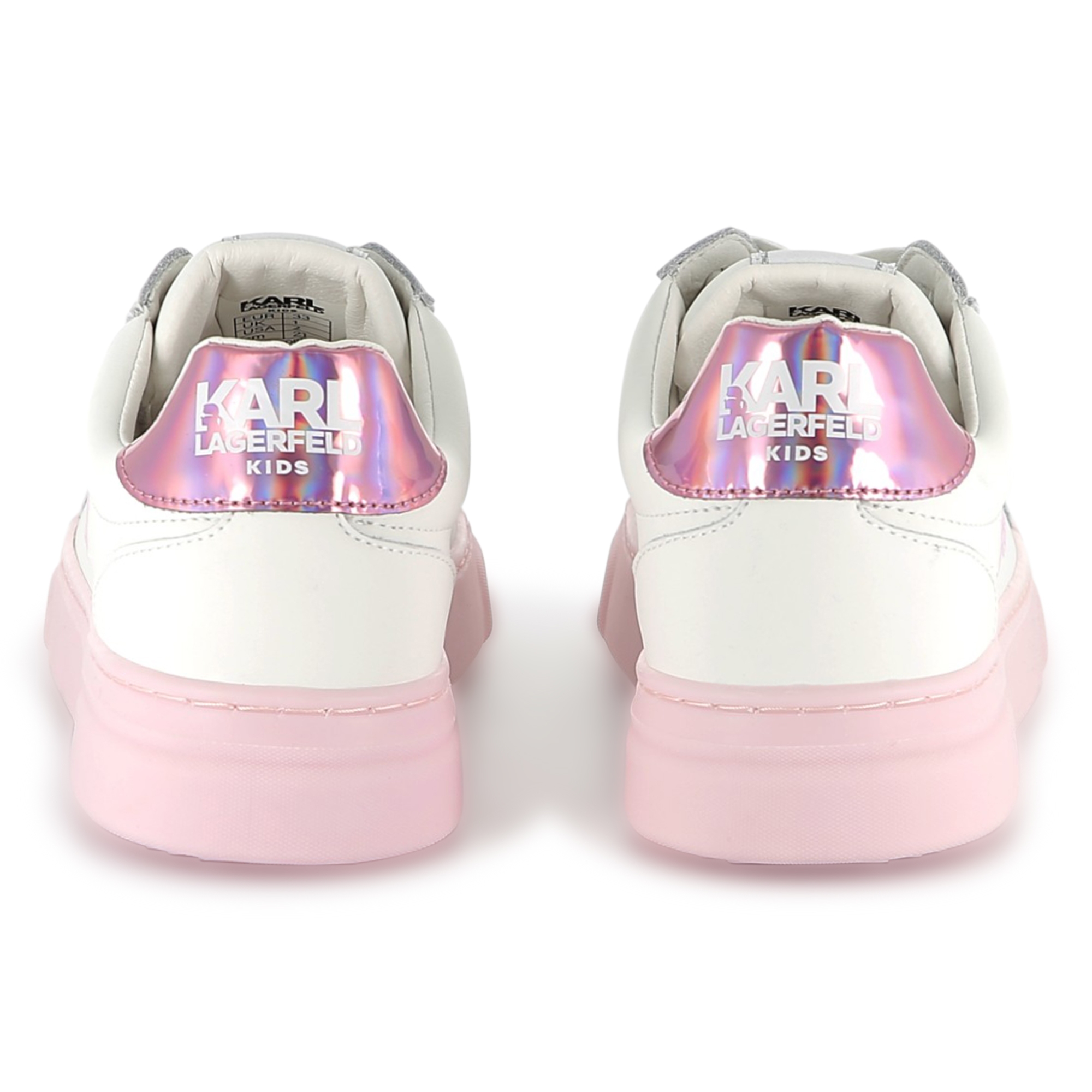 Baskets en cuir à lacets KARL LAGERFELD KIDS pour FILLE