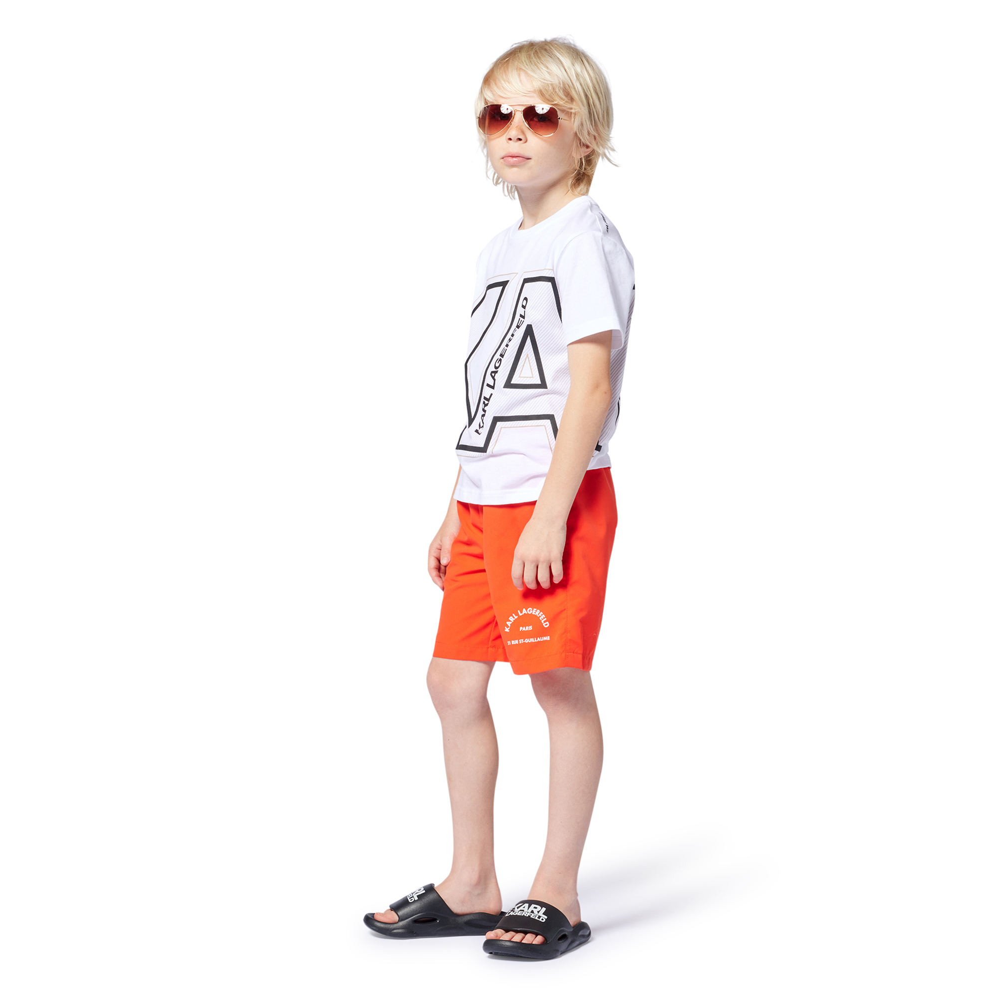 Sliders with logo KARL LAGERFELD KIDS for BOY