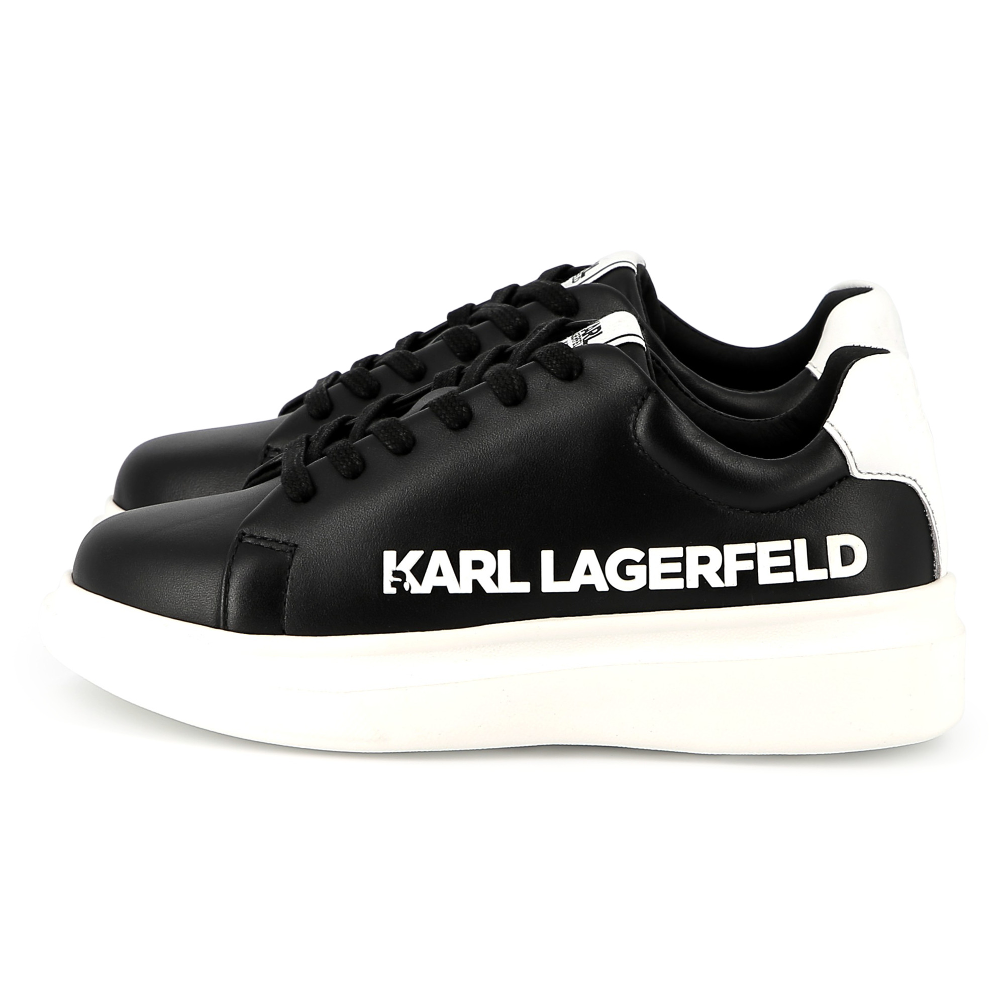 Baskets en cuir à lacets KARL LAGERFELD KIDS pour UNISEXE