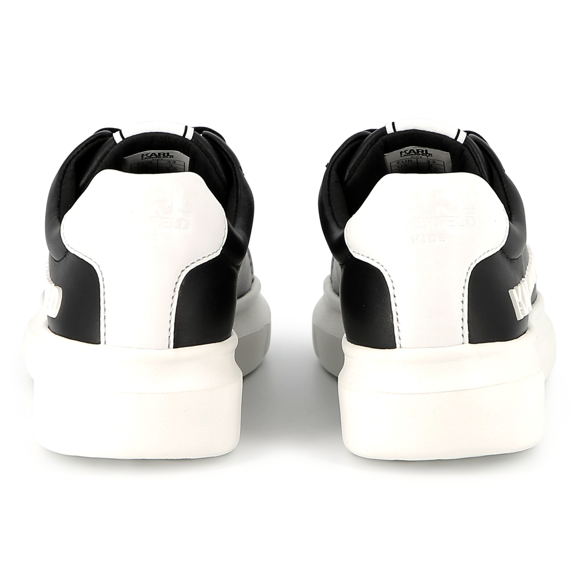 Leren sneakers met veters KARL LAGERFELD KIDS Voor