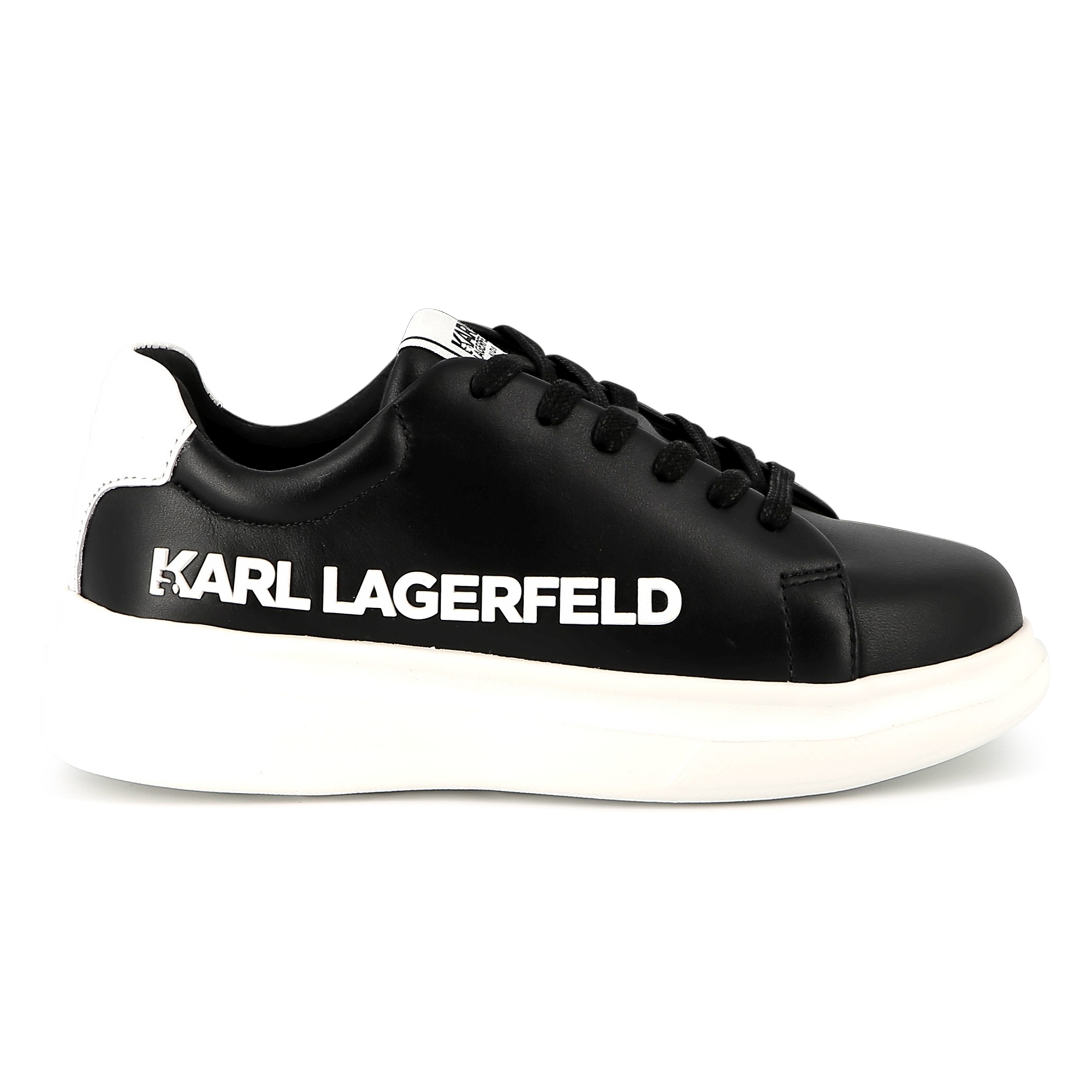 Baskets en cuir à lacets KARL LAGERFELD KIDS pour UNISEXE