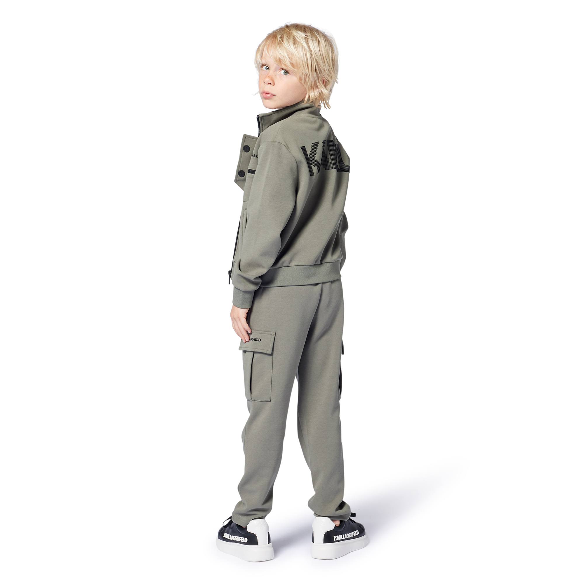 Sneakers in pelle con lacci KARL LAGERFELD KIDS Per UNISEX