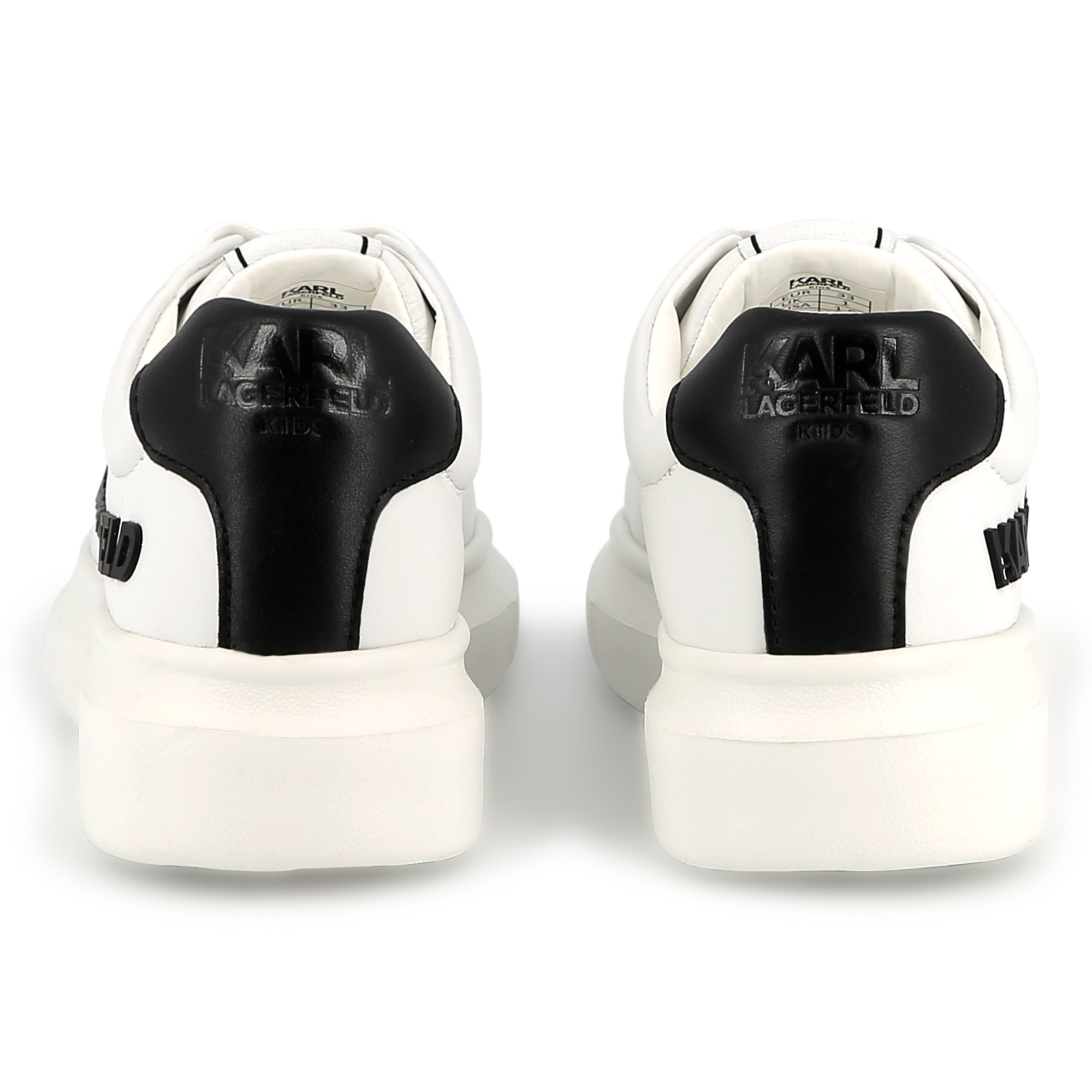 Baskets en cuir à lacets KARL LAGERFELD KIDS pour UNISEXE