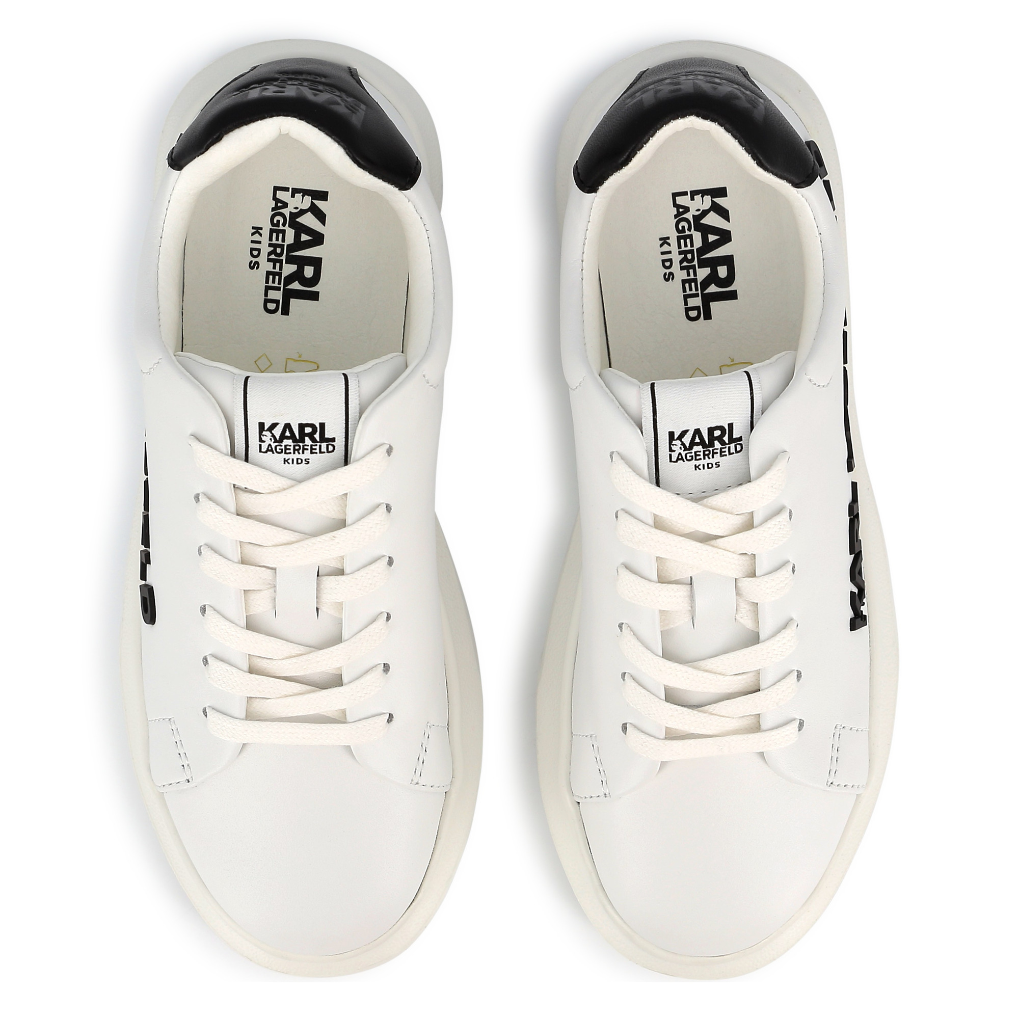 Lace-up leather trainers KARL LAGERFELD KIDS for UNISEX