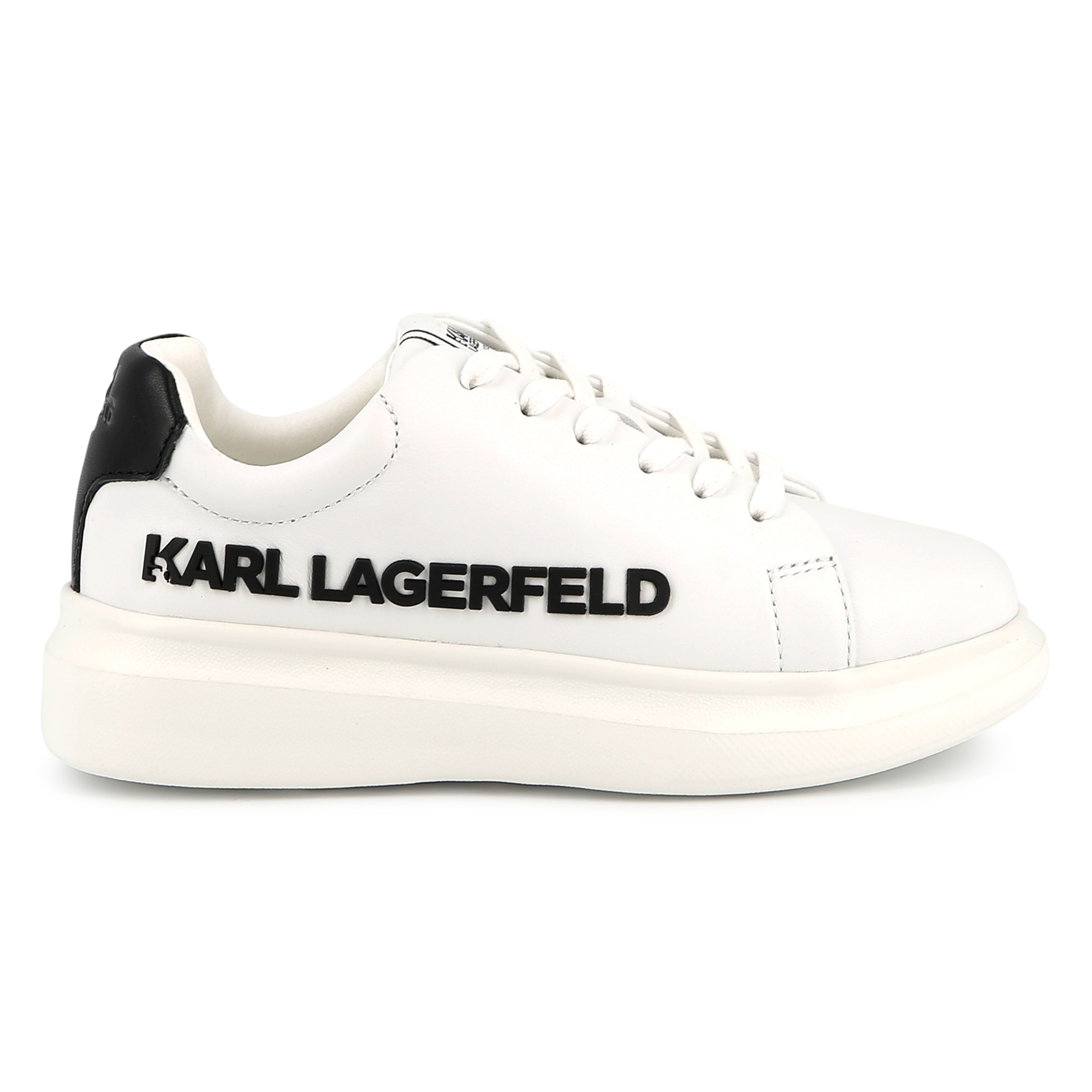 Baskets en cuir à lacets KARL LAGERFELD KIDS pour UNISEXE