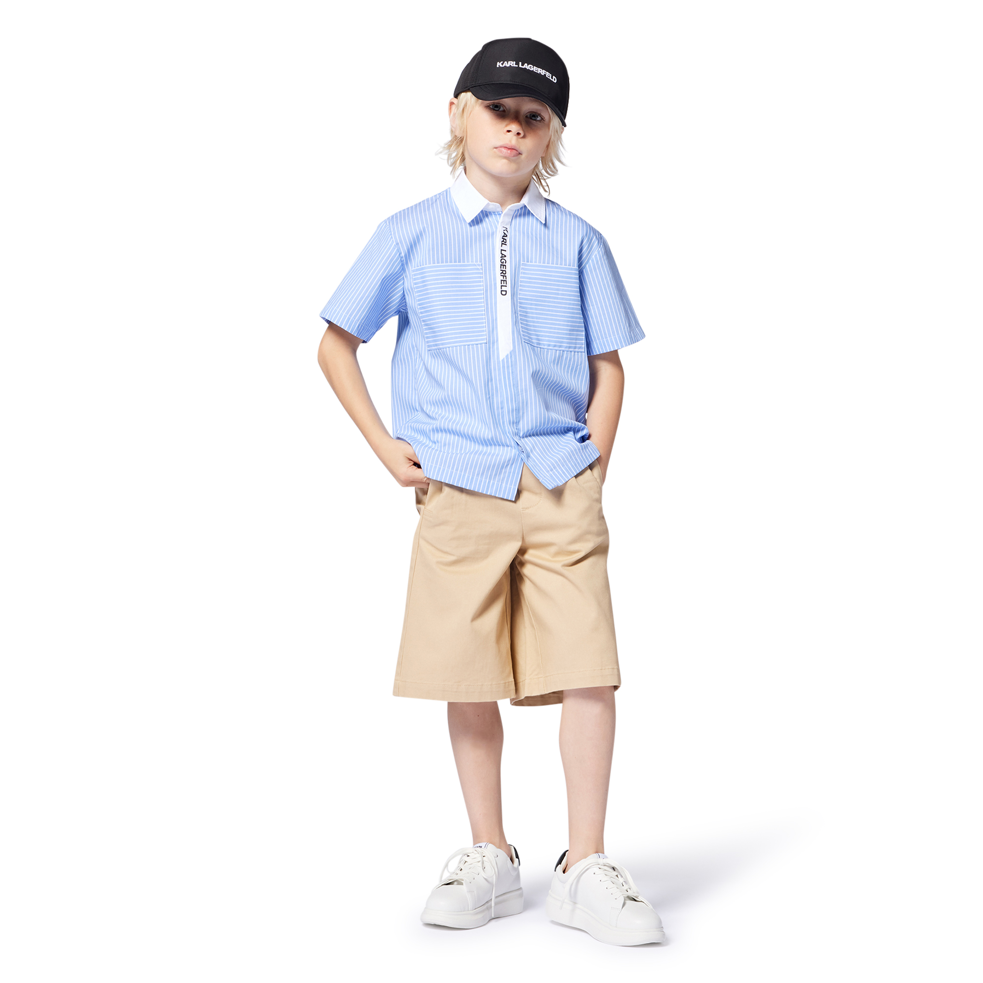 Schnürsneakers aus Leder KARL LAGERFELD KIDS Für UNISEX