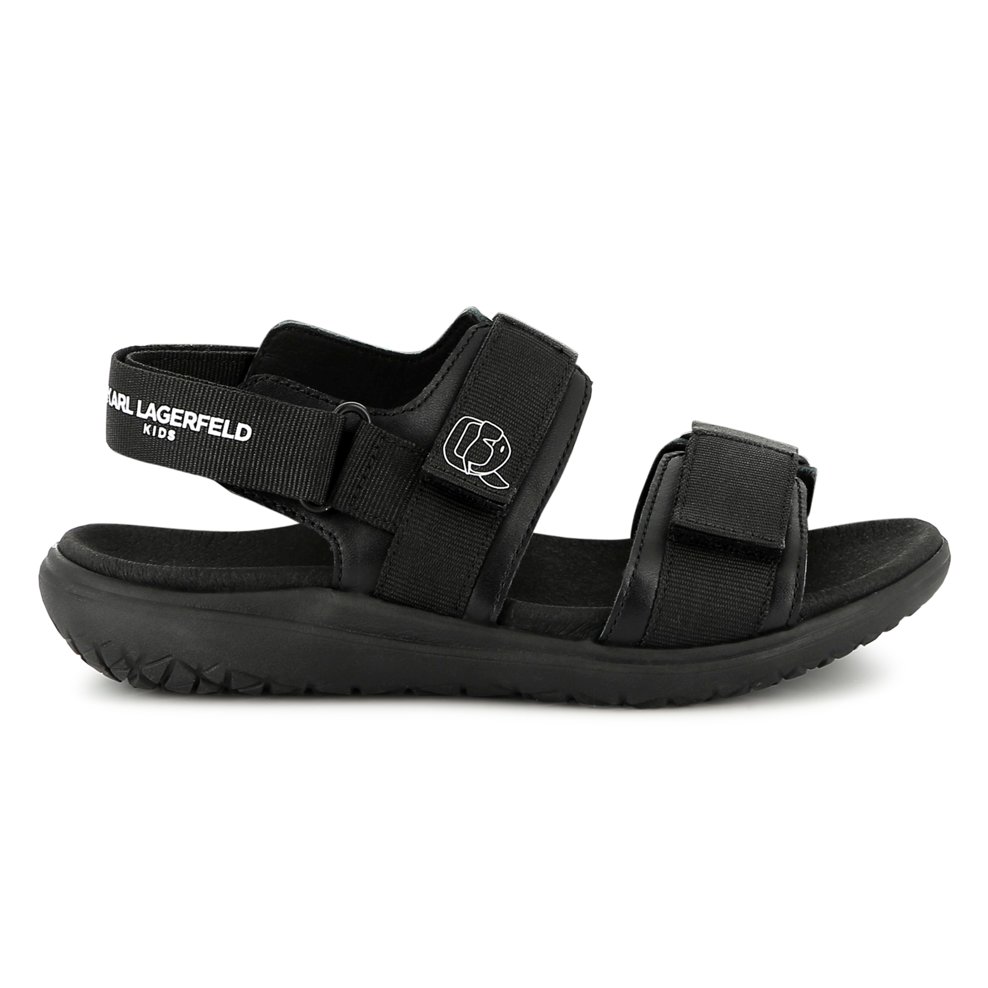 Hook-and-loop leather sandals KARL LAGERFELD KIDS for BOY