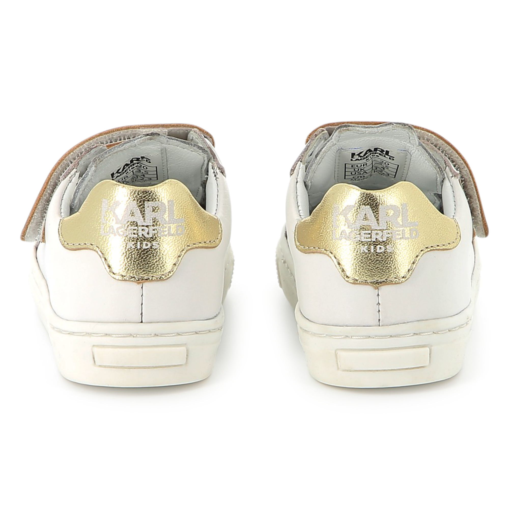 Hook-and-loop leather trainers KARL LAGERFELD KIDS for GIRL