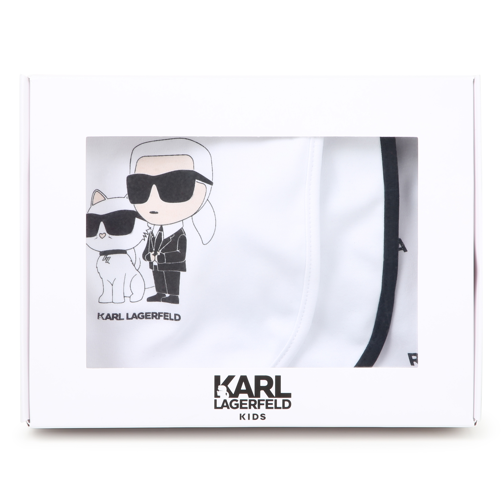 Set of 3 bibs with motifs KARL LAGERFELD KIDS for UNISEX