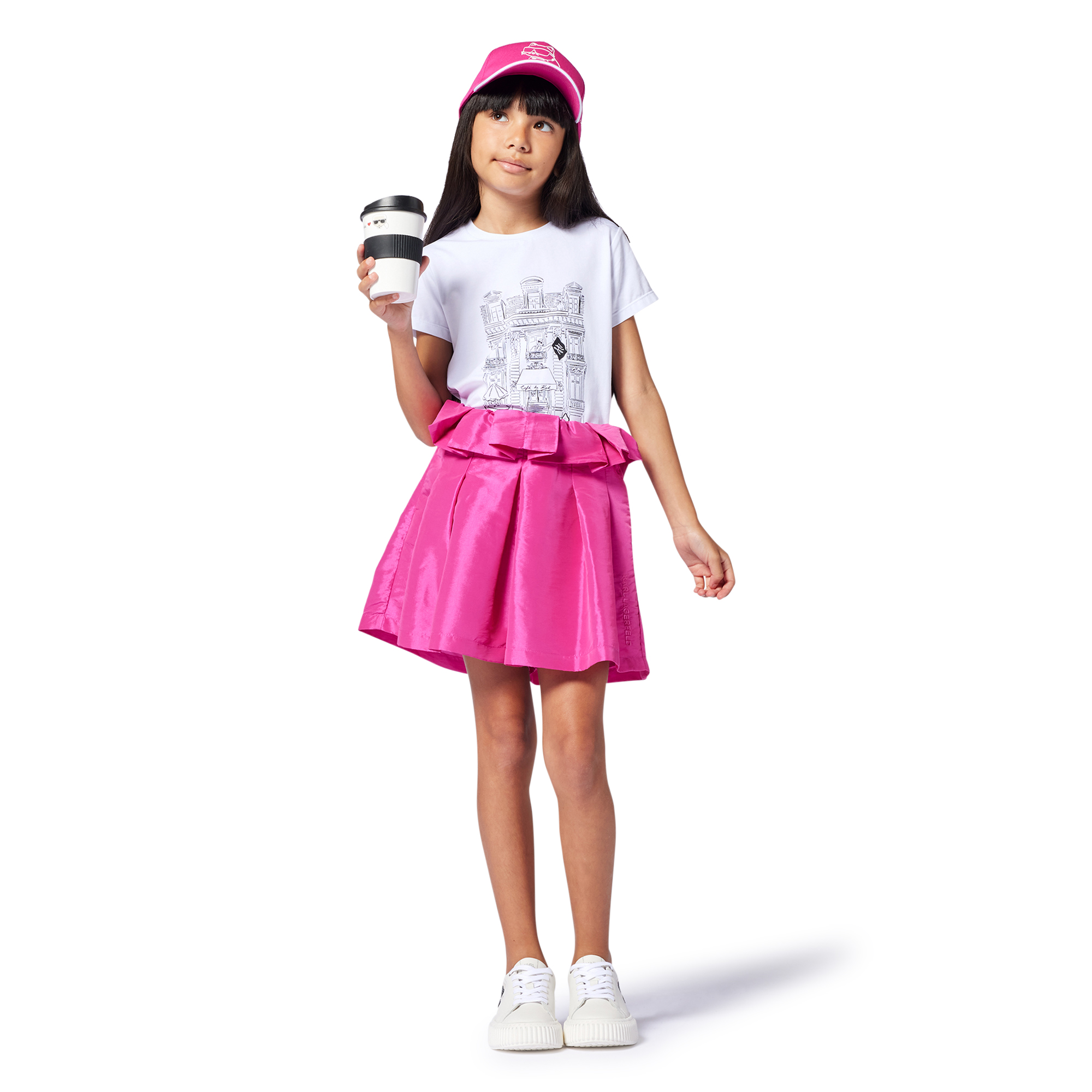 Casquette ajustable en coton KARL LAGERFELD KIDS pour FILLE