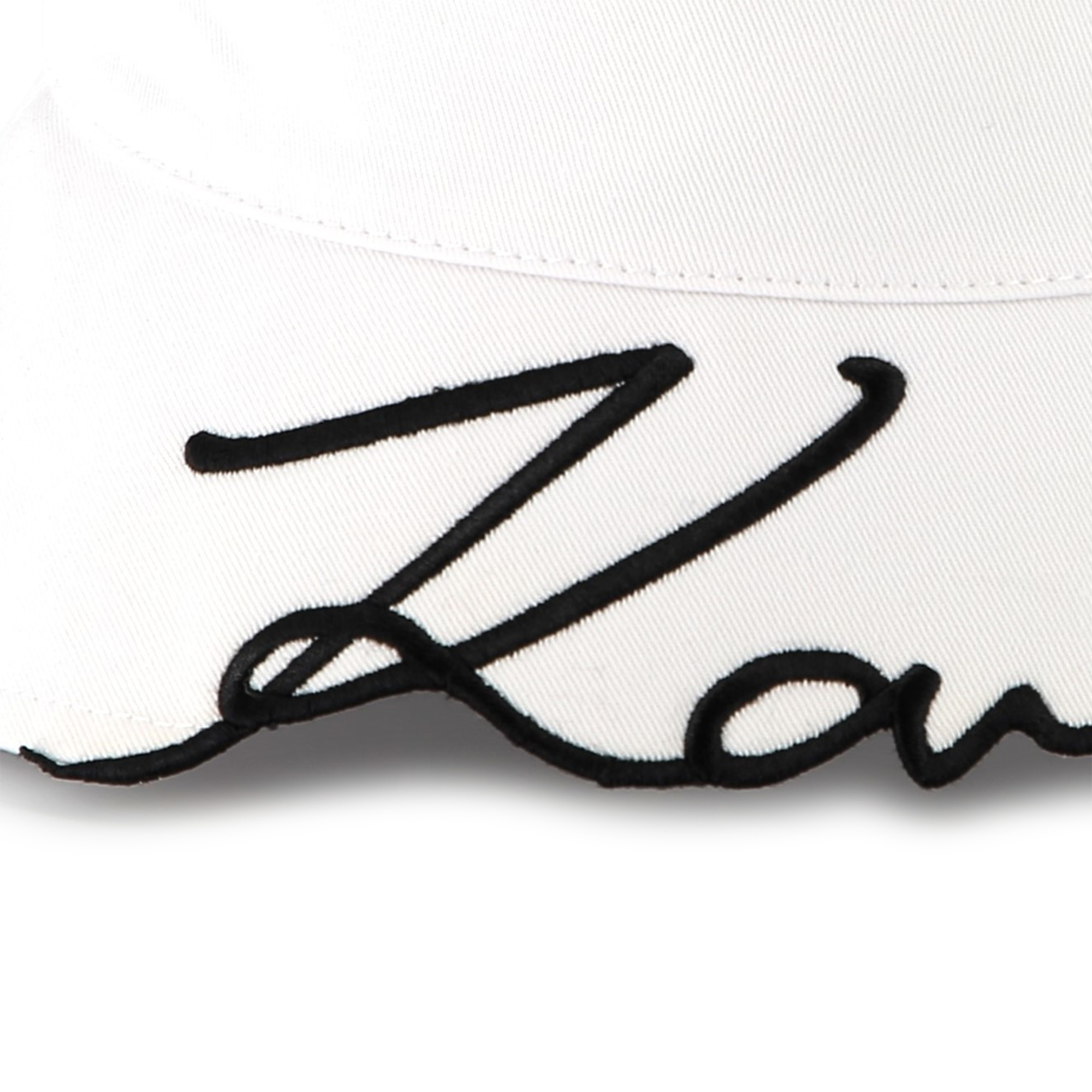 Embroidered cotton bucket hat KARL LAGERFELD KIDS for GIRL