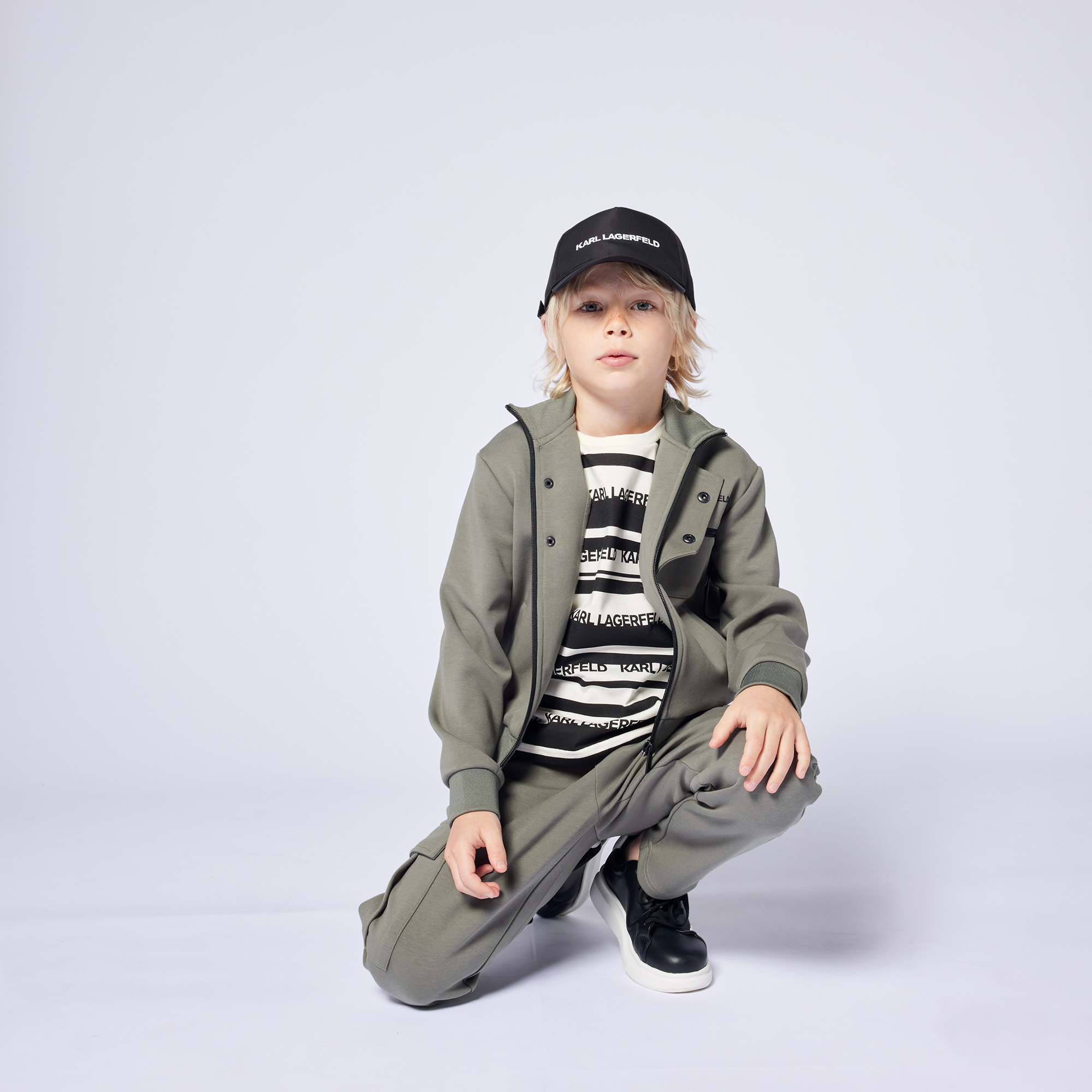 Adjustable embroidered cap KARL LAGERFELD KIDS for BOY