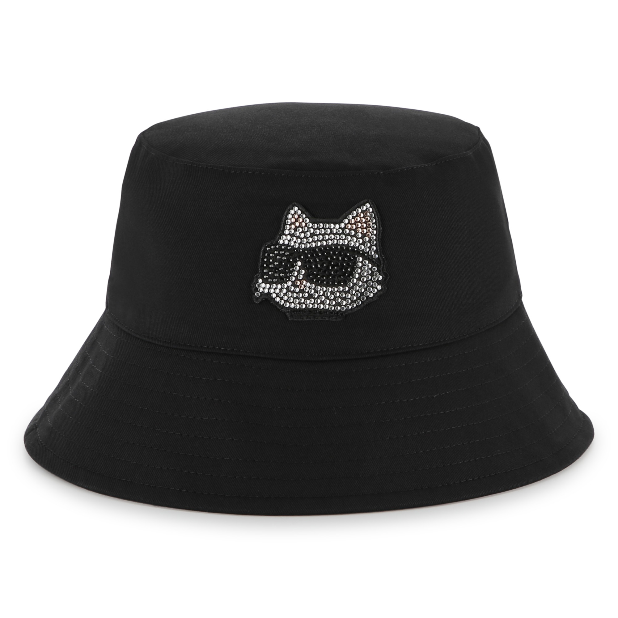 Wide-brimmed cotton bucket hat KARL LAGERFELD KIDS for GIRL