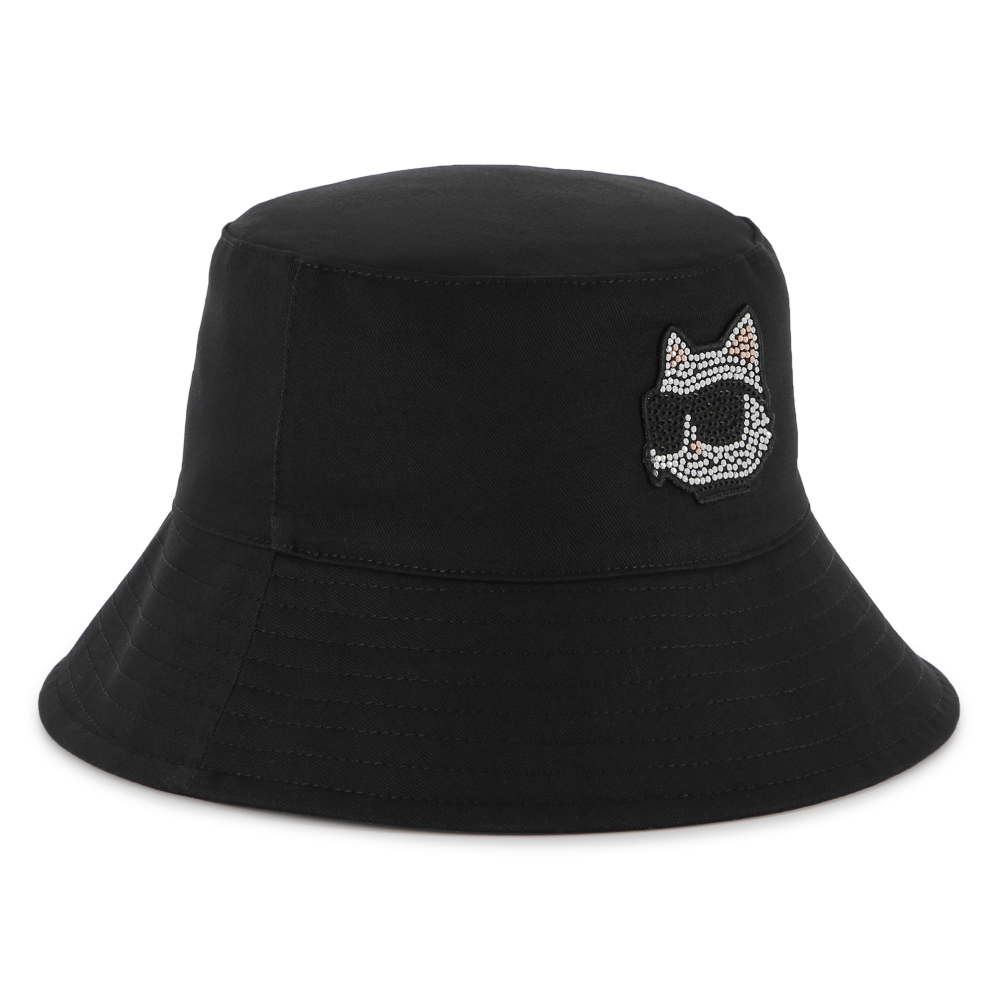 Wide-brimmed cotton bucket hat KARL LAGERFELD KIDS for GIRL