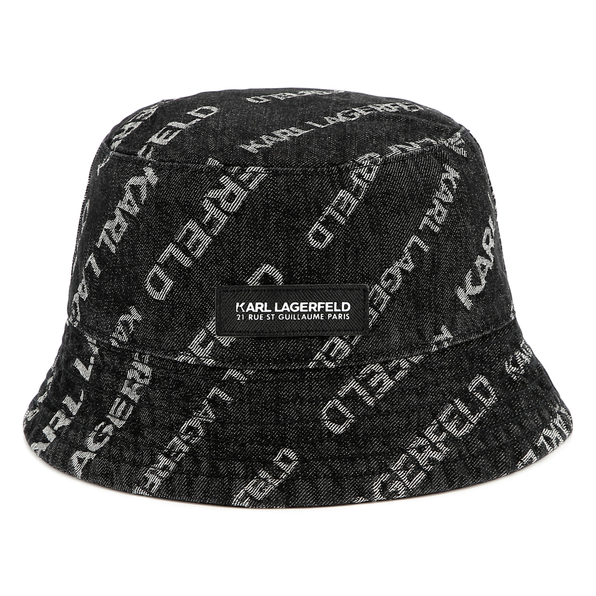 Printed denim bucket hat KARL LAGERFELD KIDS for BOY