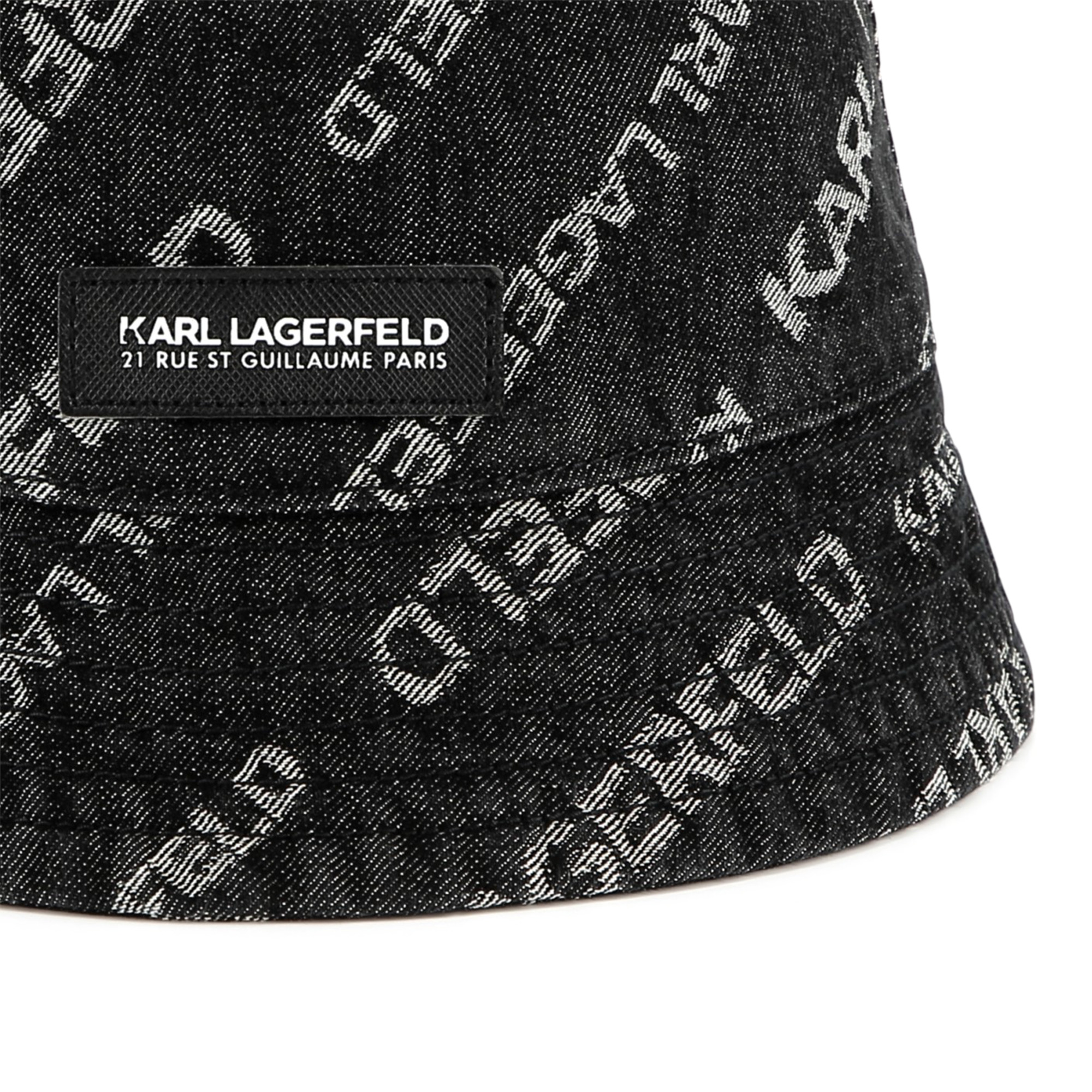 Printed denim bucket hat KARL LAGERFELD KIDS for BOY