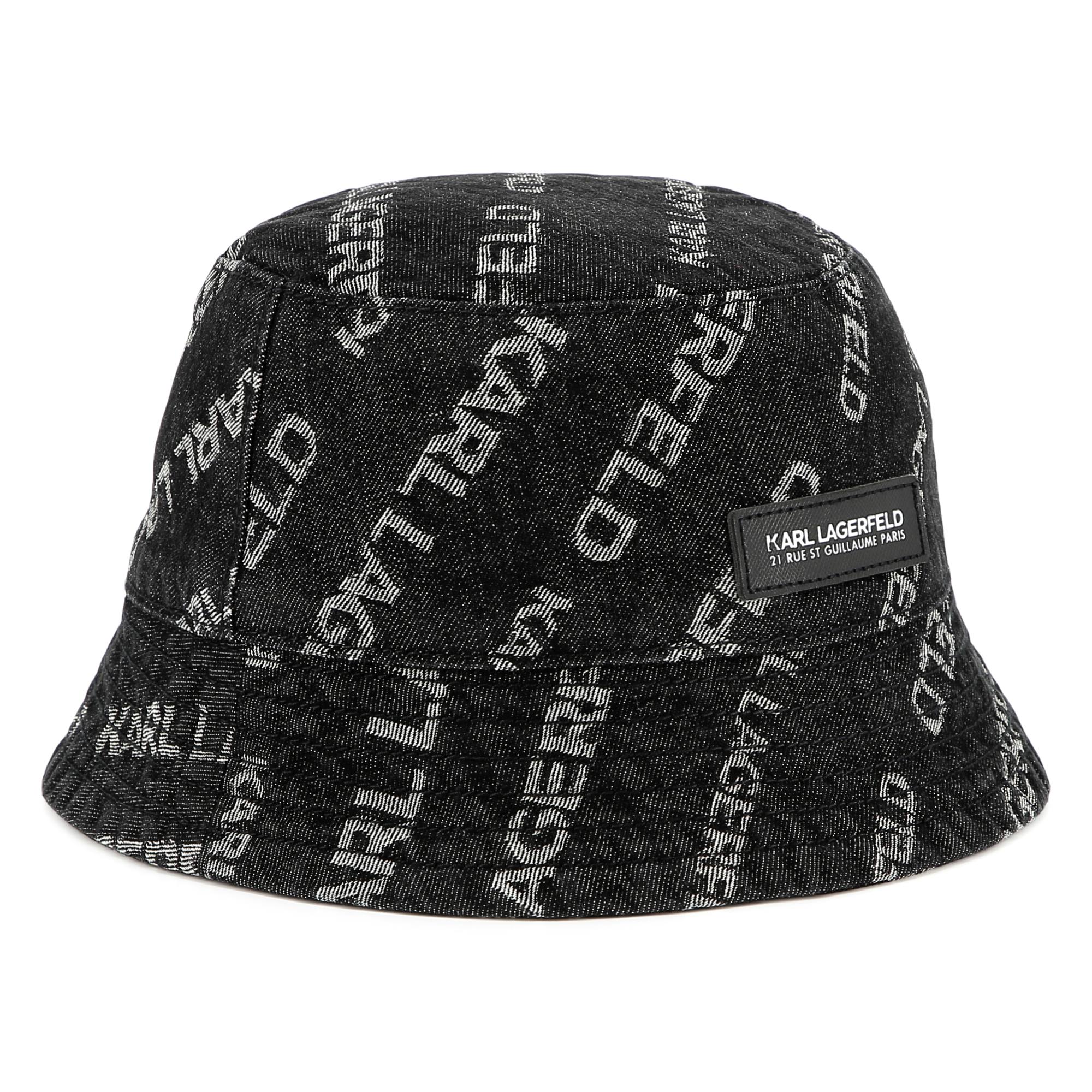 Printed denim bucket hat KARL LAGERFELD KIDS for BOY