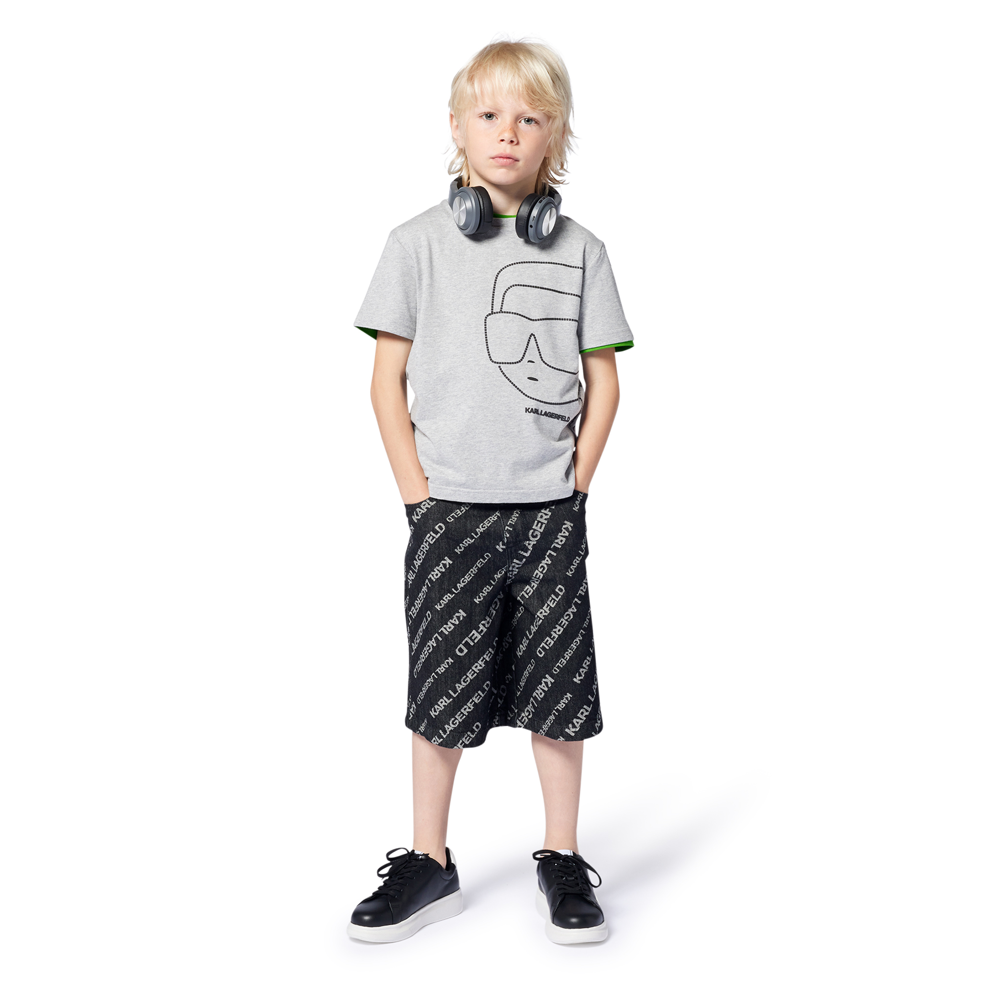 Denim Bermuda shorts KARL LAGERFELD KIDS for BOY