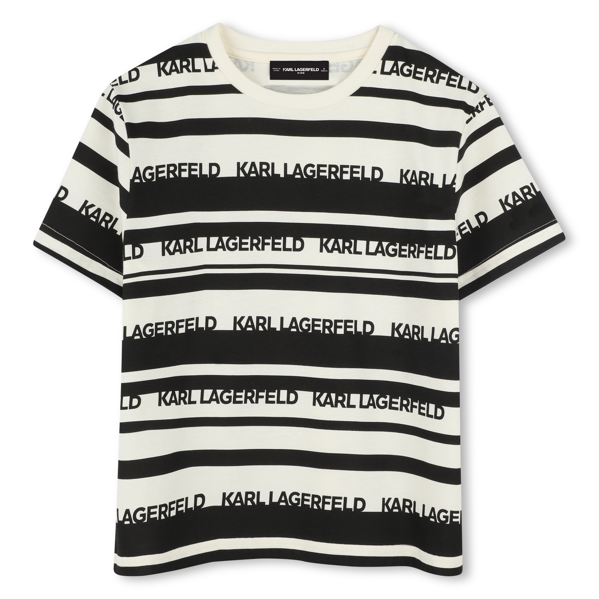 Striped short-sleeved T-shirt KARL LAGERFELD KIDS for BOY