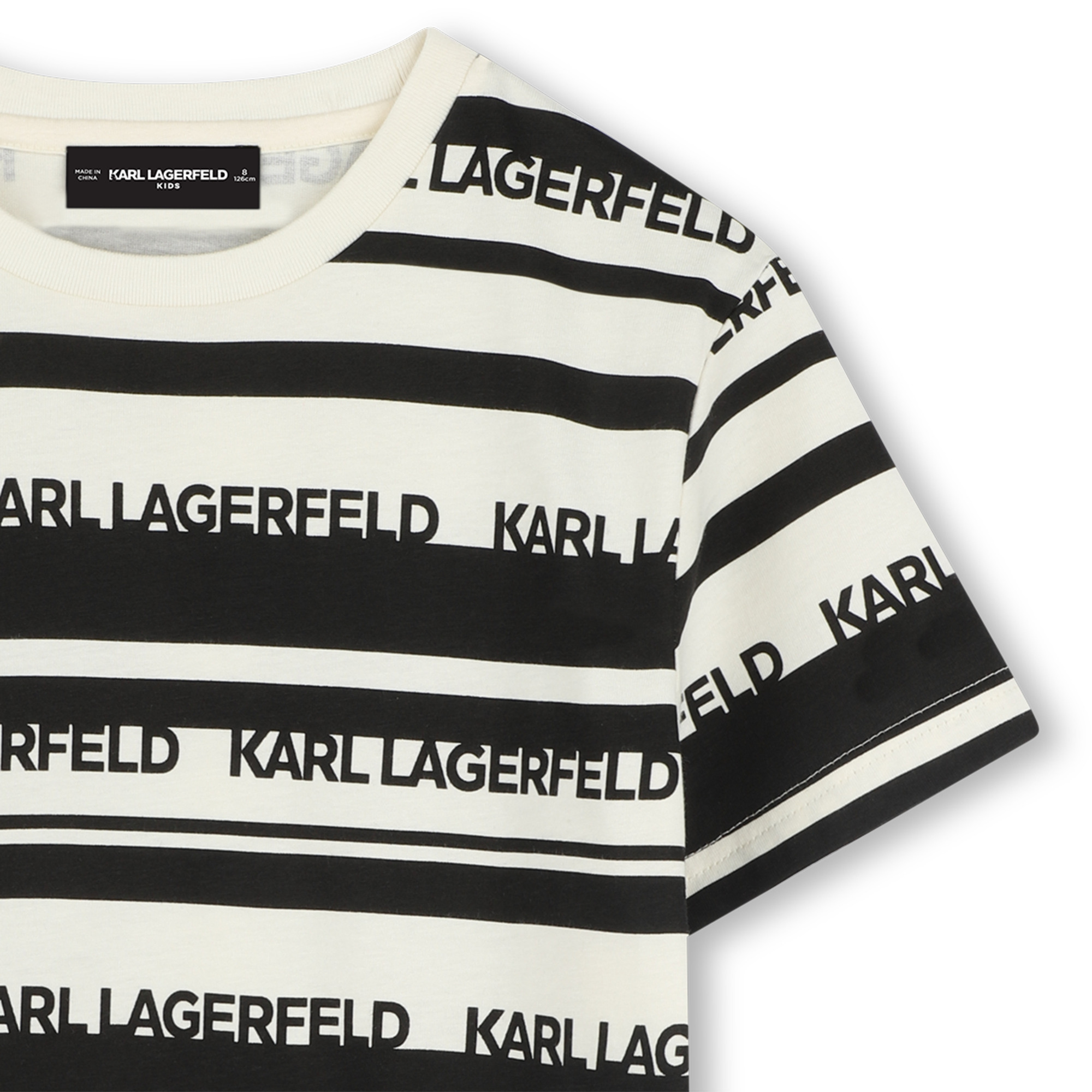 Camiseta rayas de manga corta KARL LARGERFELD KIDS para NIÑO