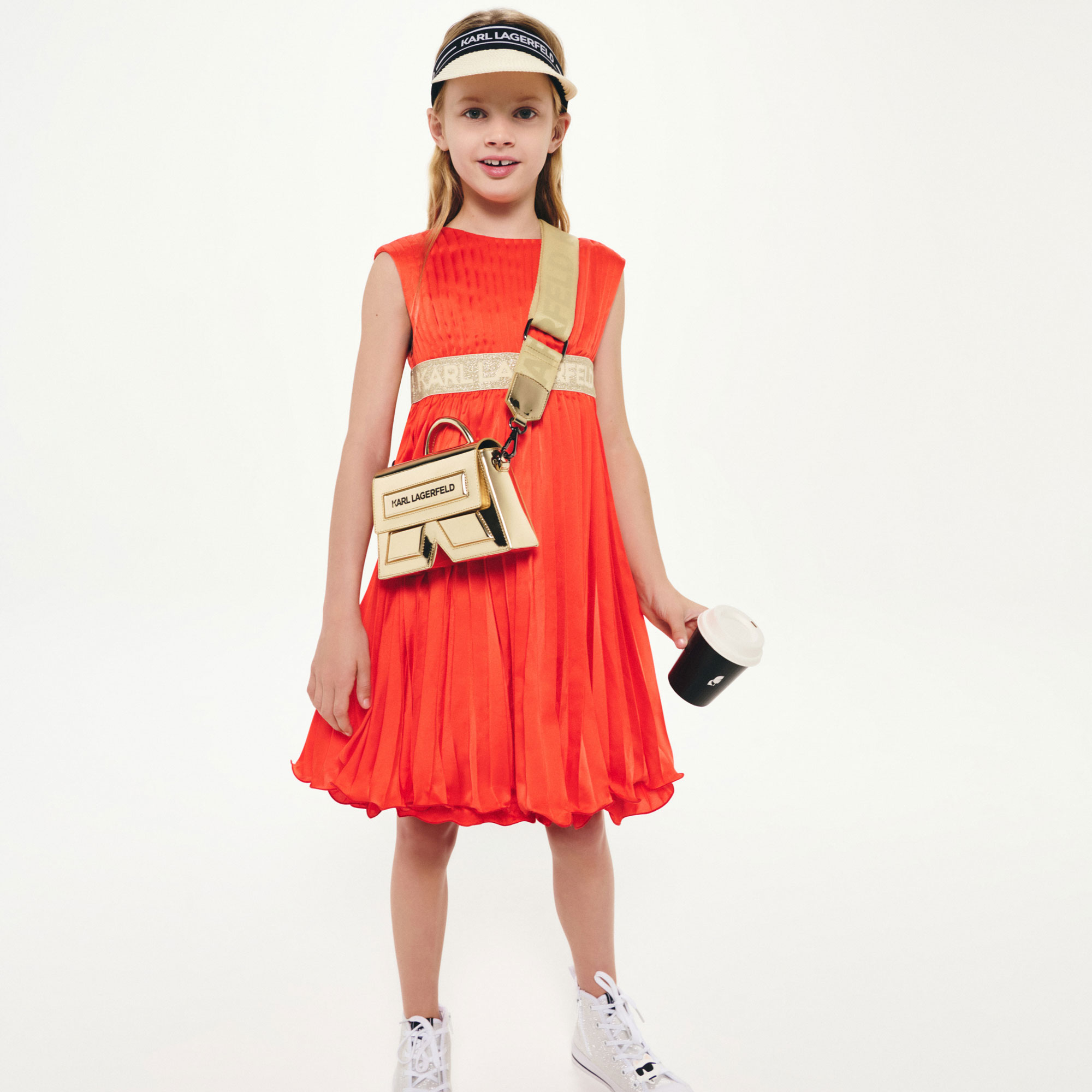 Pleated formal dress KARL LAGERFELD KIDS for GIRL