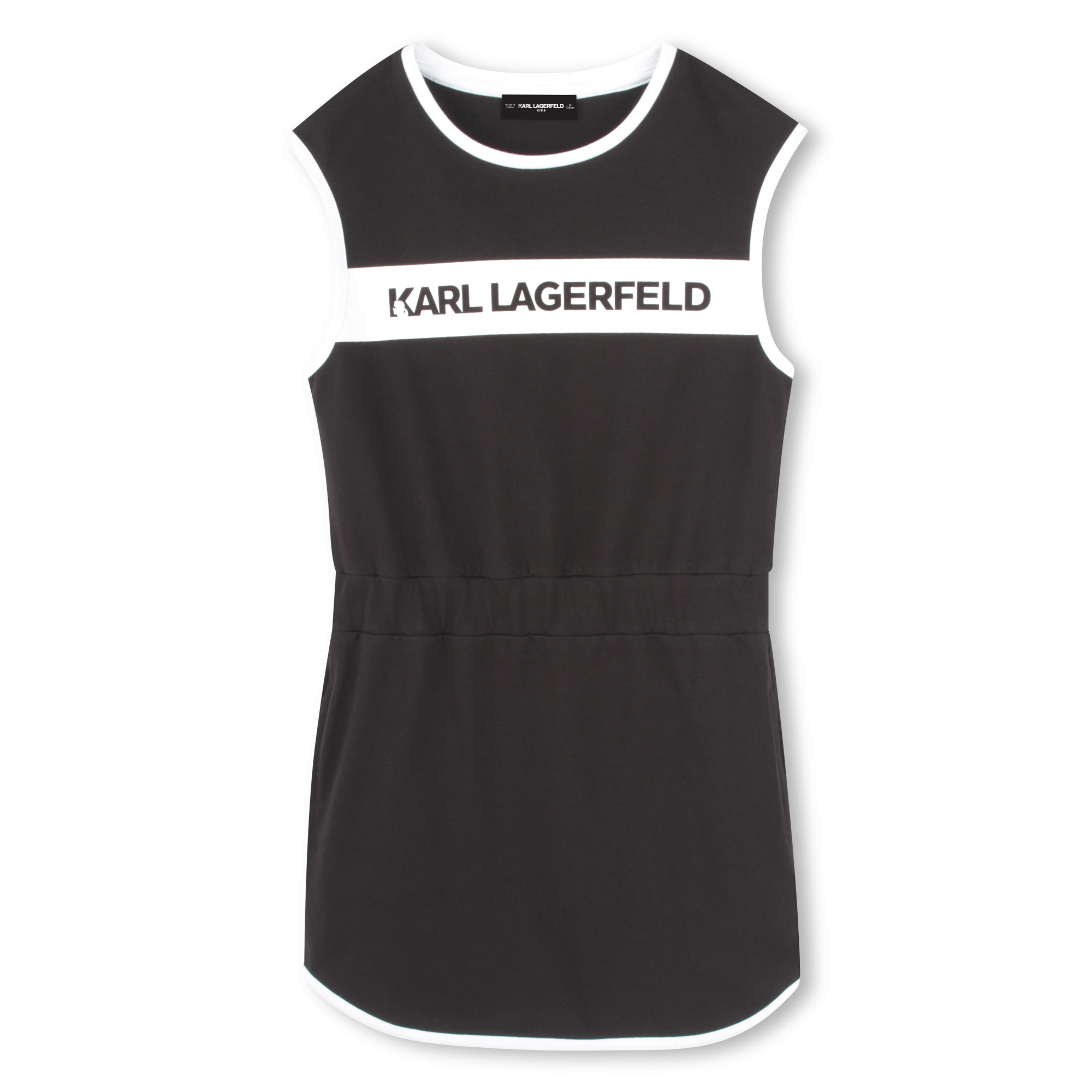 Sleeveless dress with pockets KARL LAGERFELD KIDS for GIRL