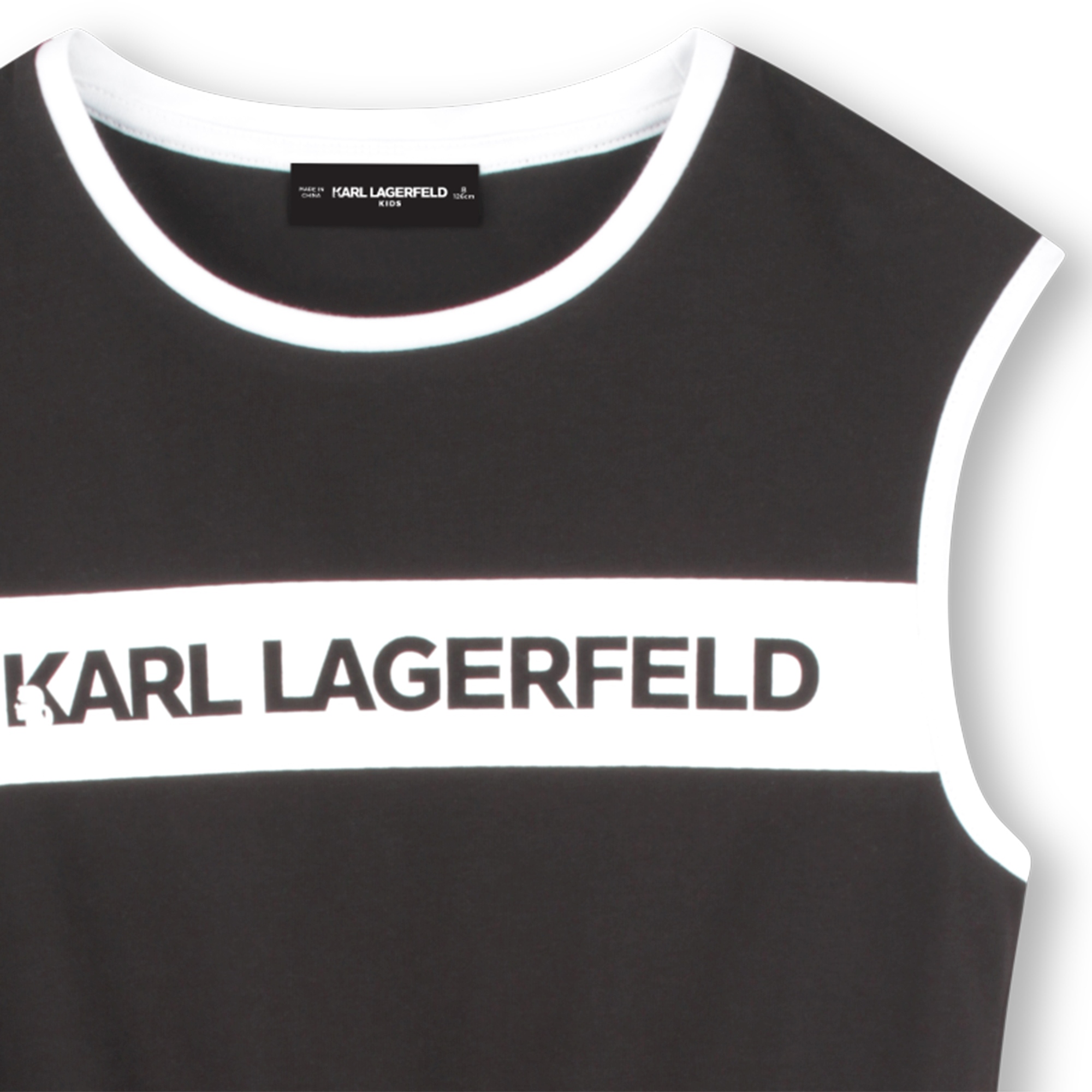 Sleeveless dress with pockets KARL LAGERFELD KIDS for GIRL