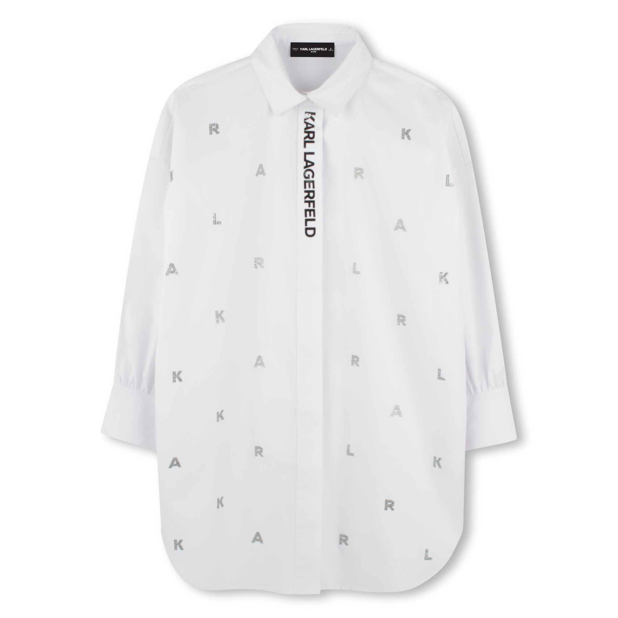 Robe chemise à manches longues KARL LAGERFELD KIDS pour FILLE