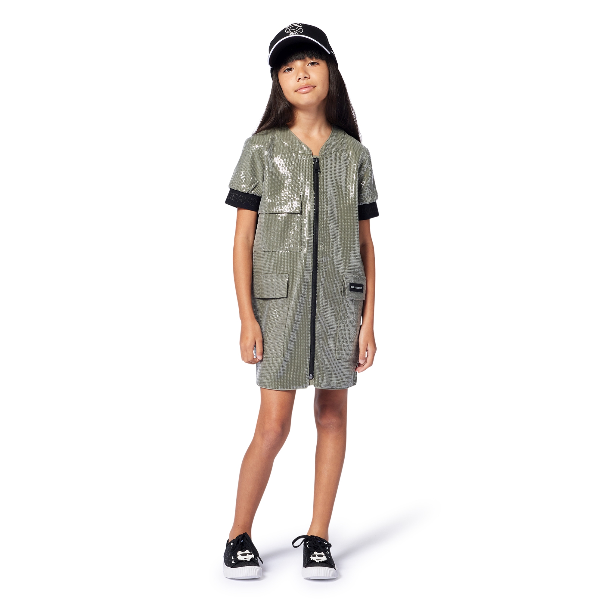 Robe à manches courtes KARL LAGERFELD KIDS pour FILLE