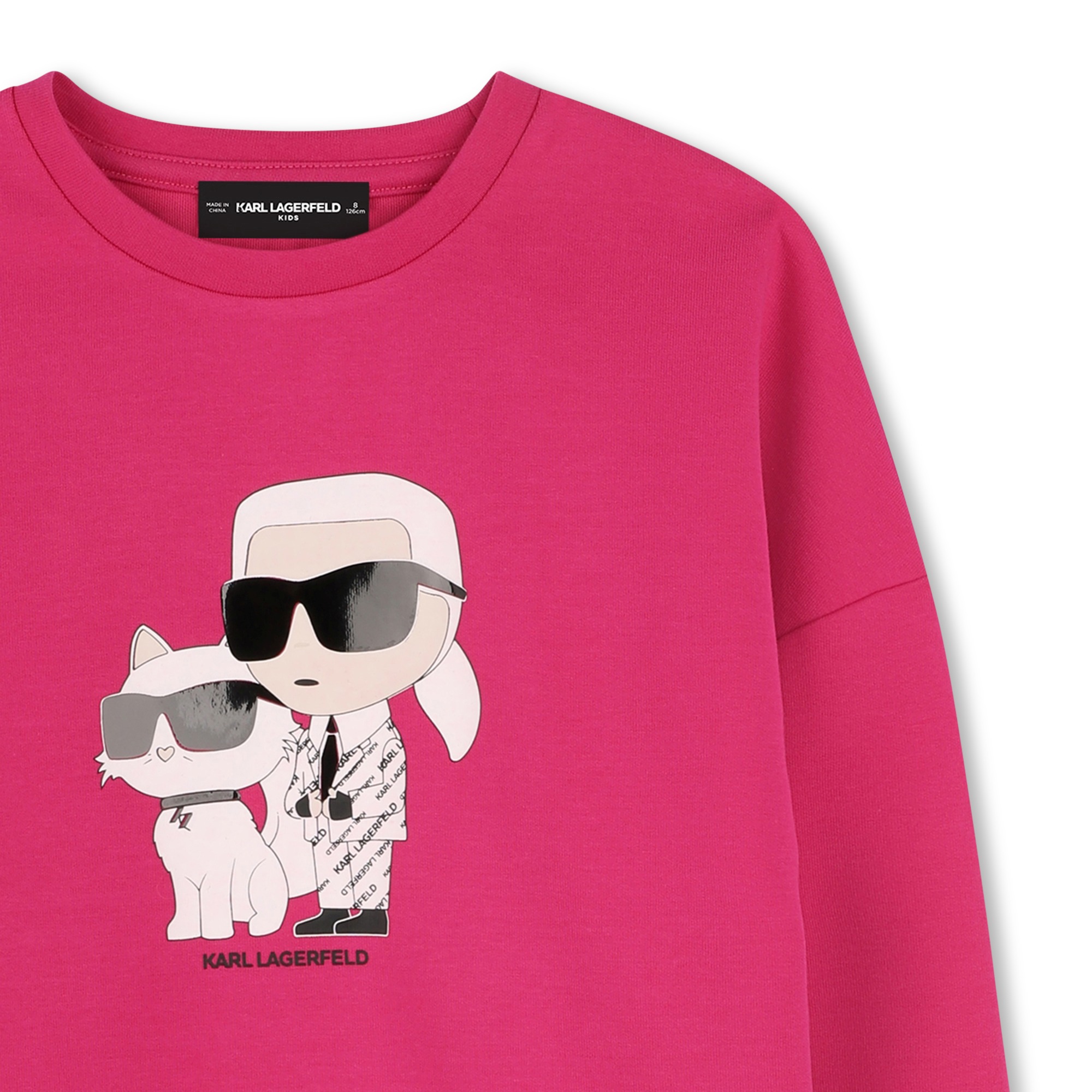 Sweat-shirt avec imprimé KARL LAGERFELD KIDS pour FILLE