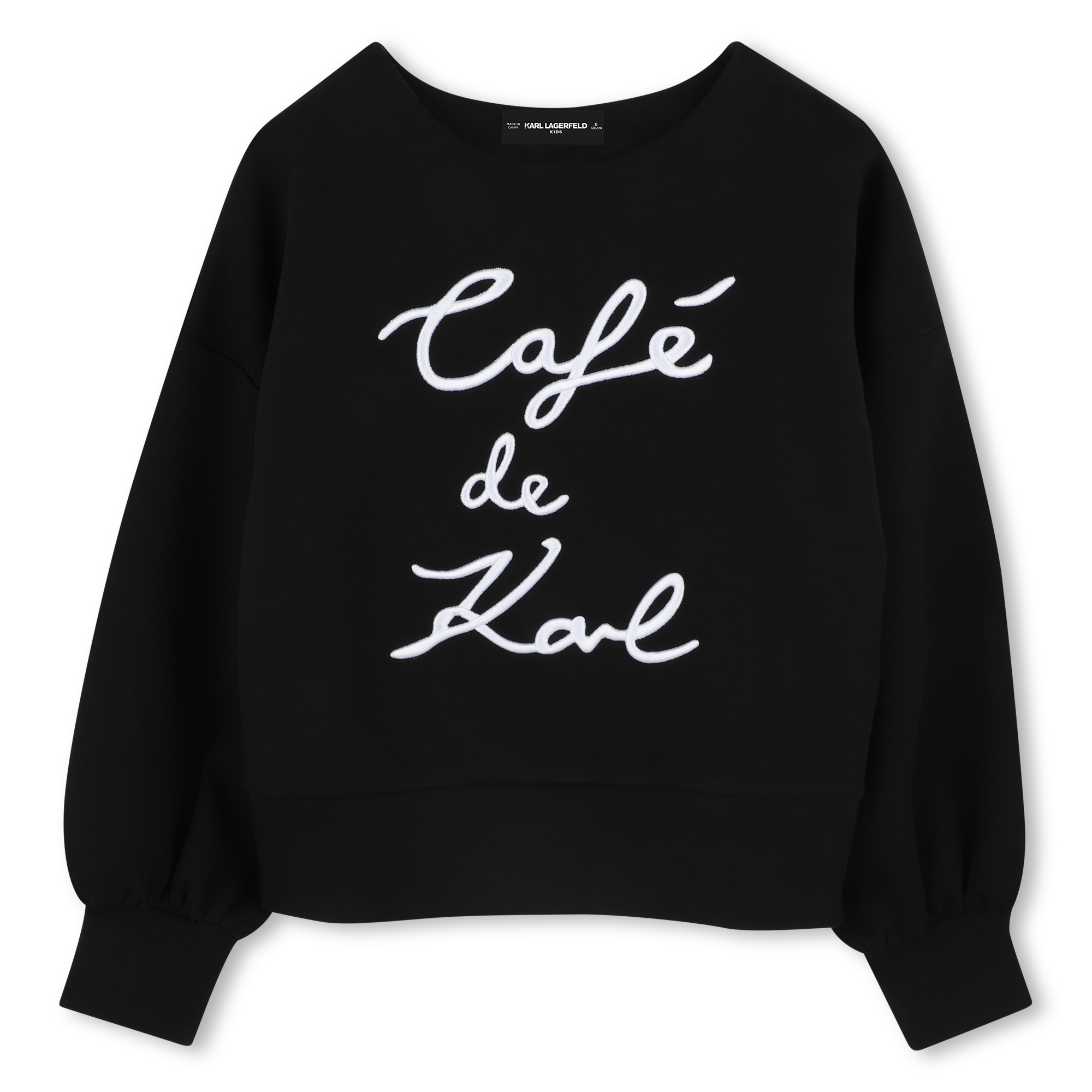 Sweat-shirt avec broderie KARL LAGERFELD KIDS pour FILLE