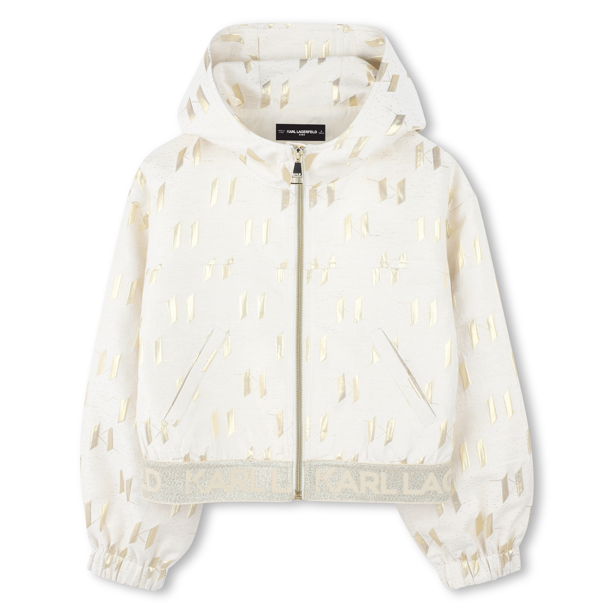 Cardigan with golden details KARL LAGERFELD KIDS for GIRL