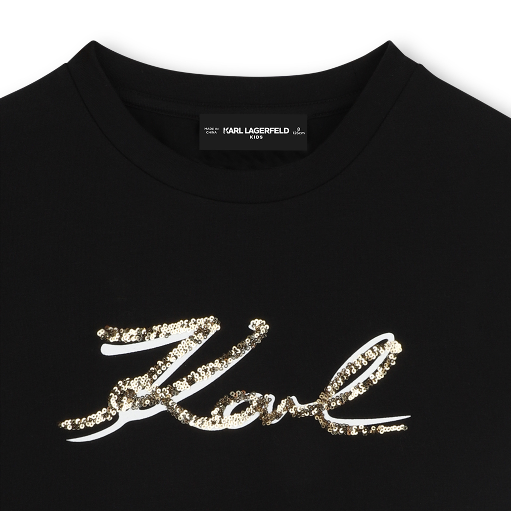 T-shirt with sequins KARL LAGERFELD KIDS for GIRL