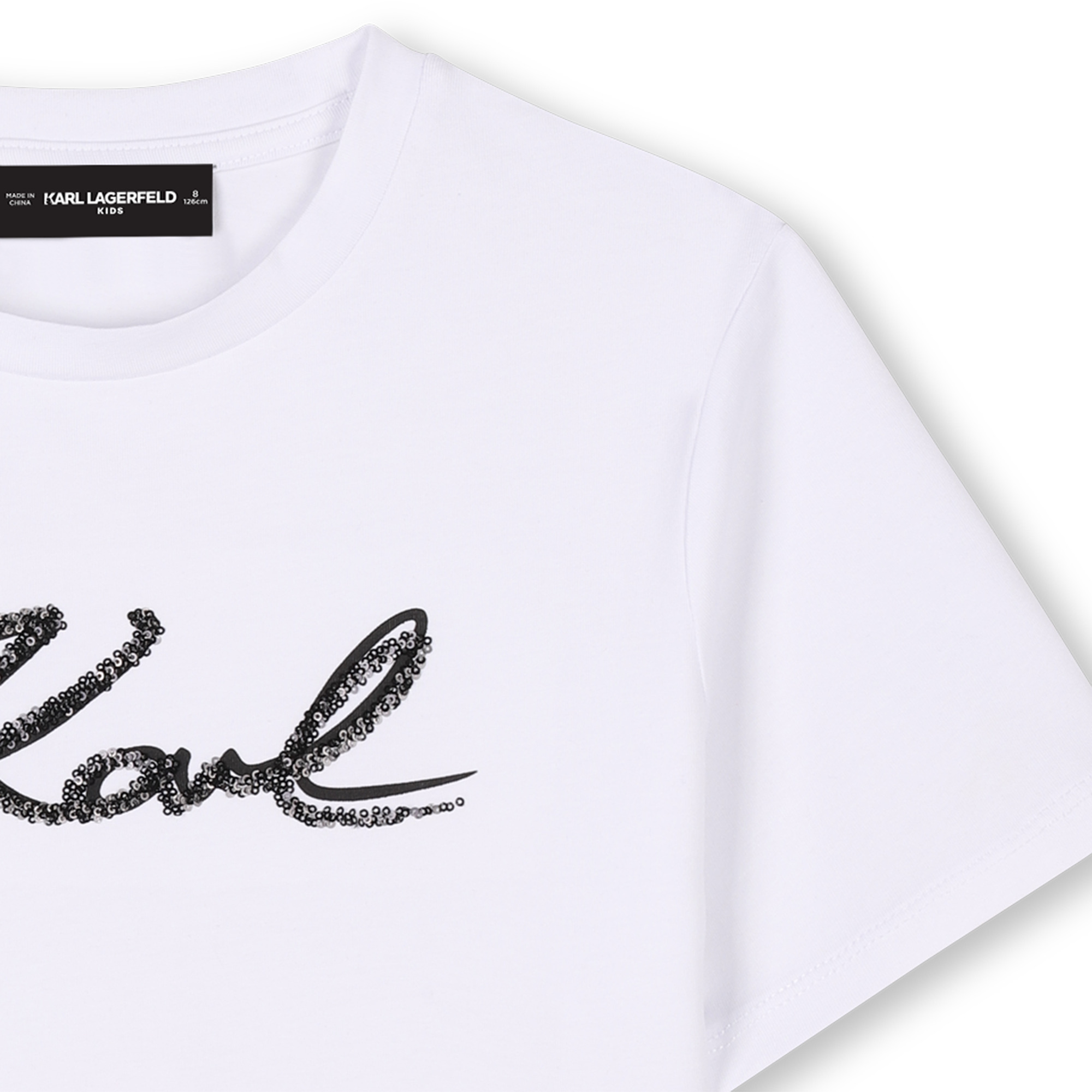 T-shirt with sequins KARL LAGERFELD KIDS for GIRL