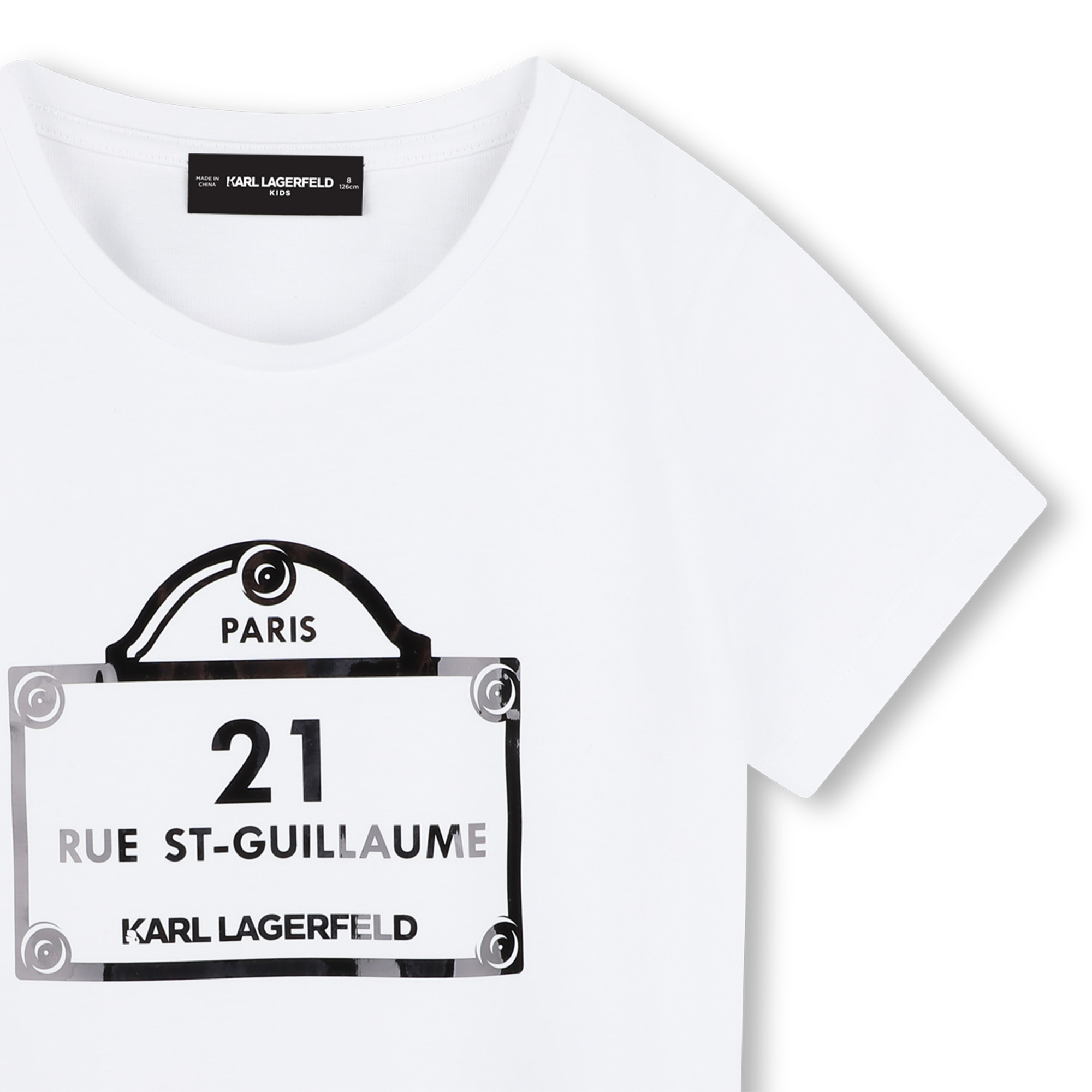 T-shirt avec imprimés KARL LAGERFELD KIDS pour FILLE