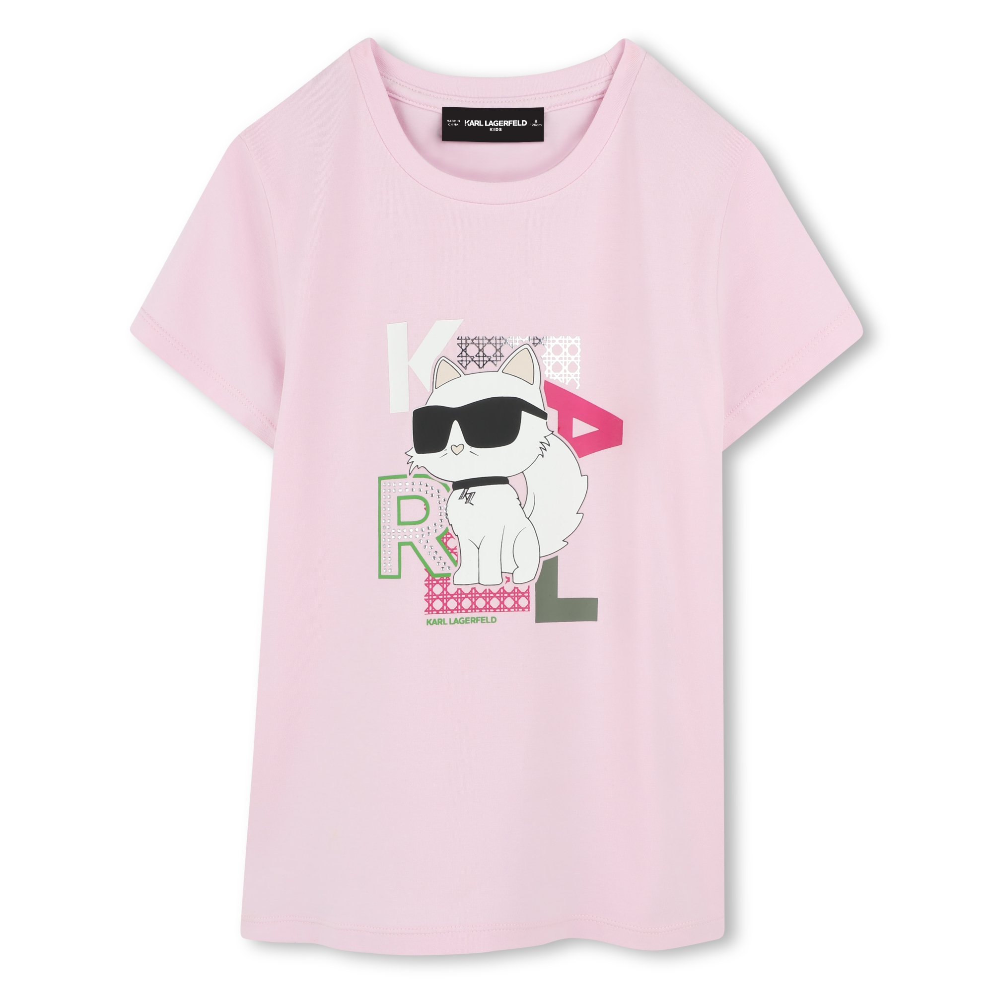 T-shirt avec imprimé KARL LAGERFELD KIDS pour FILLE