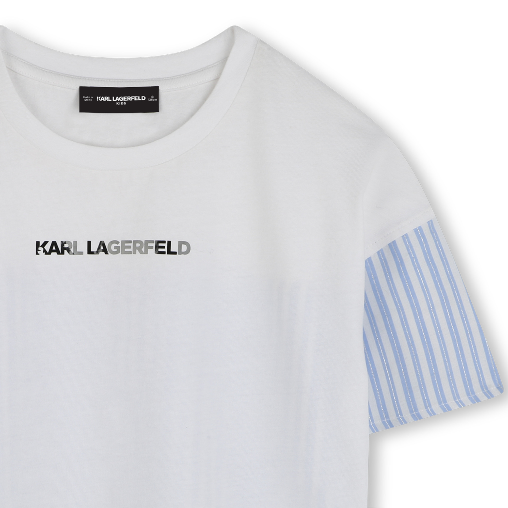 T-Shirt aus zwei Materialien KARL LAGERFELD KIDS Für MÄDCHEN