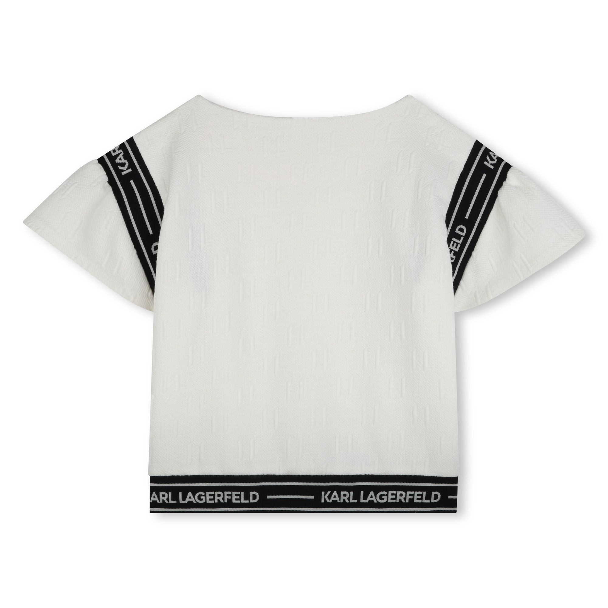 T-shirt with frilled sleeves KARL LAGERFELD KIDS for GIRL