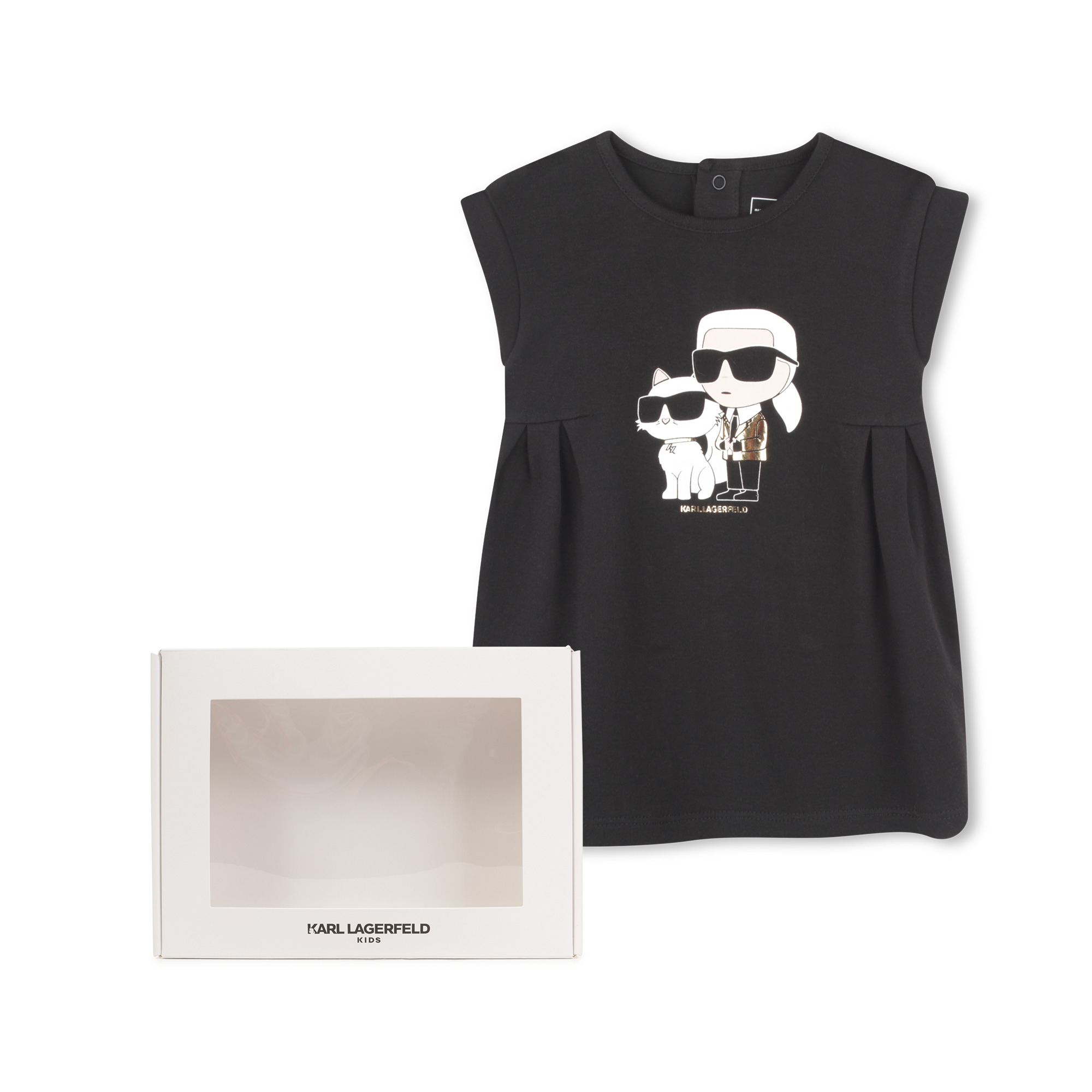 Robe évasée avec illustration KARL LAGERFELD KIDS pour FILLE