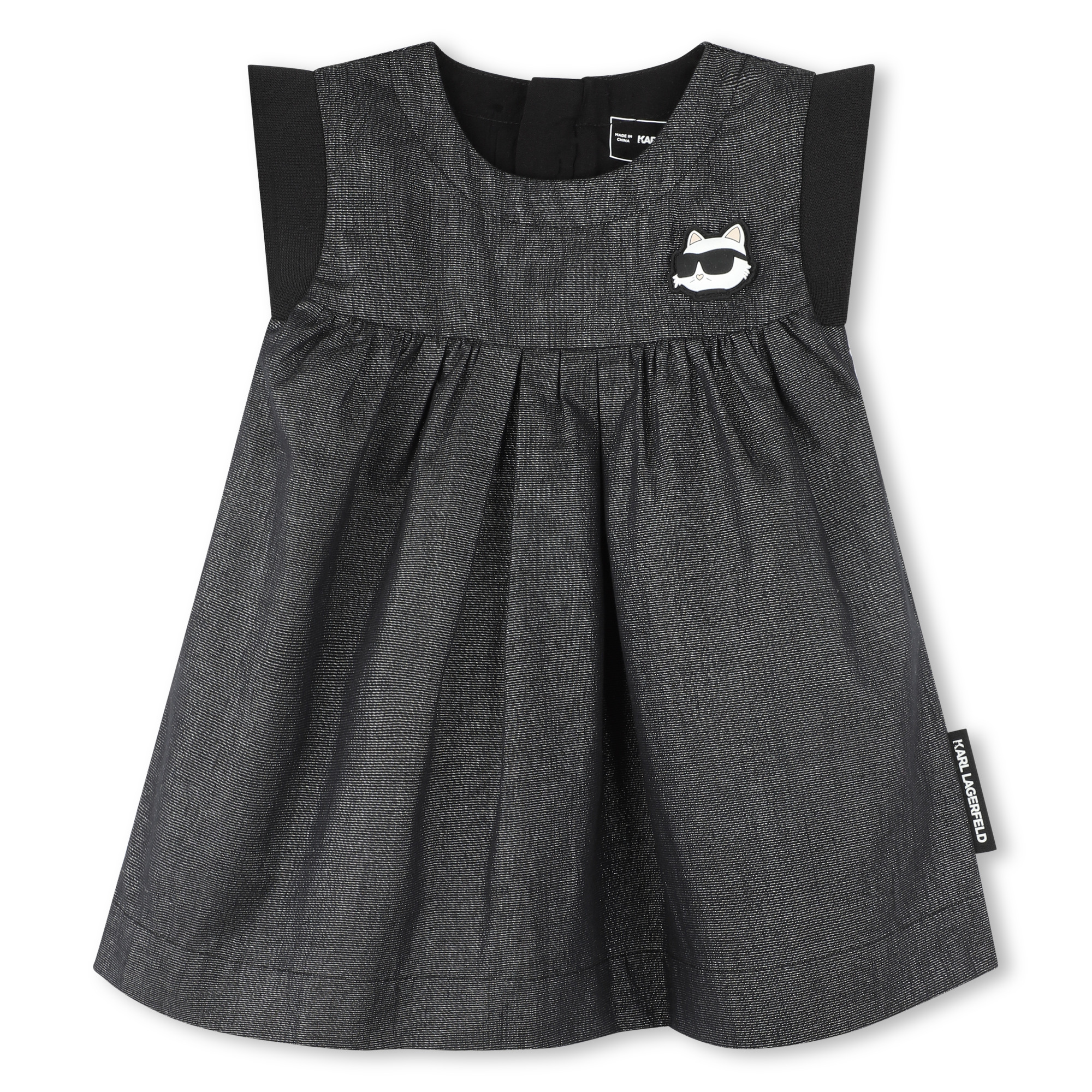 Flared dress with chest patch KARL LAGERFELD KIDS for GIRL