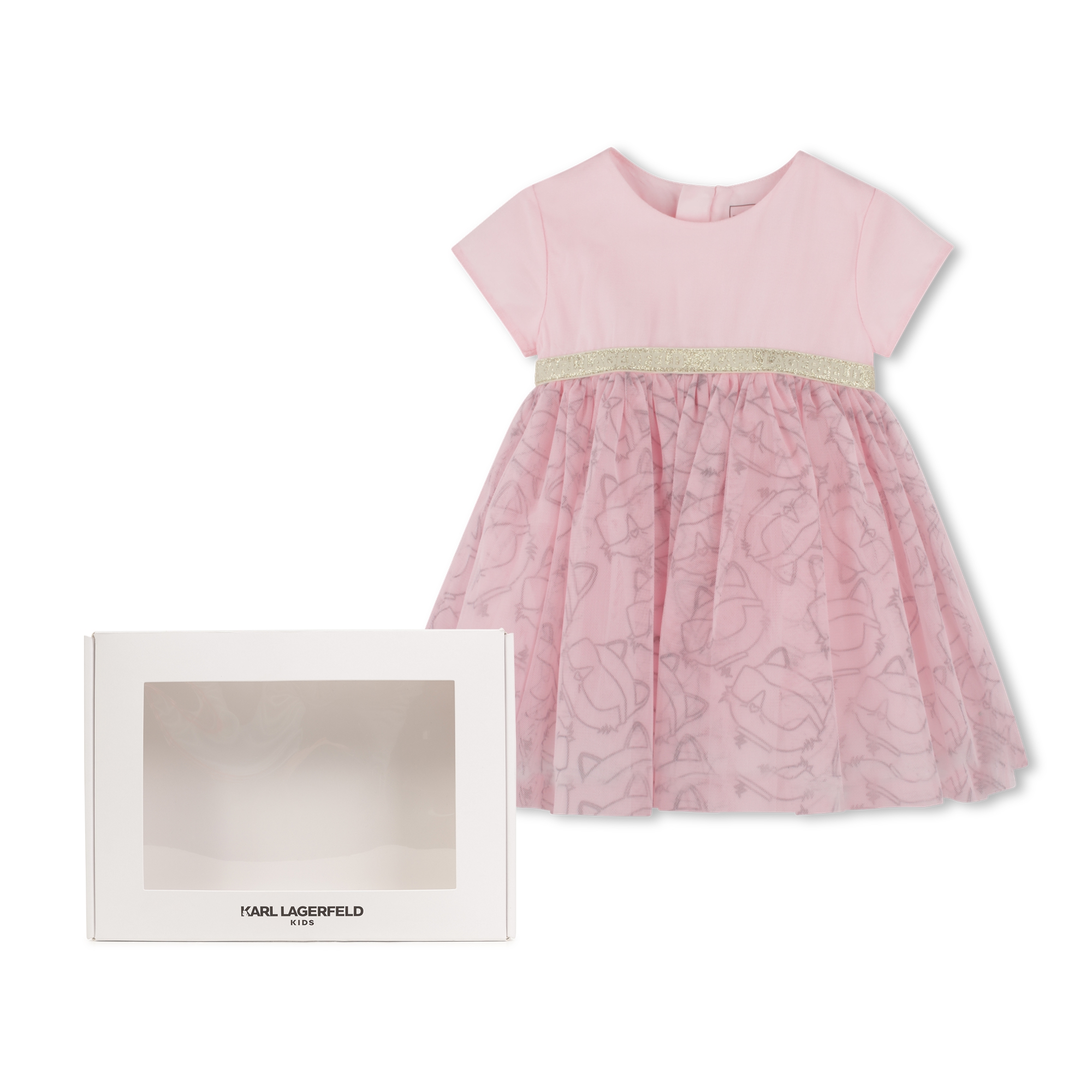 Robe de cérémonie avec imprimé KARL LAGERFELD KIDS pour FILLE