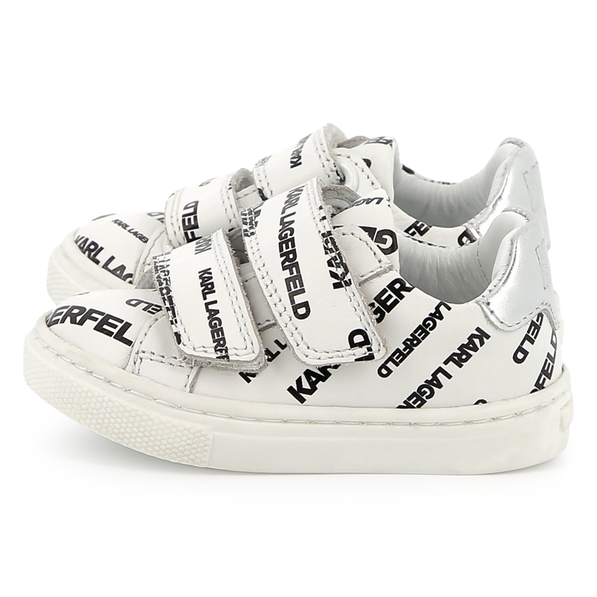 Baskets en cuir à scratchs KARL LAGERFELD KIDS pour UNISEXE