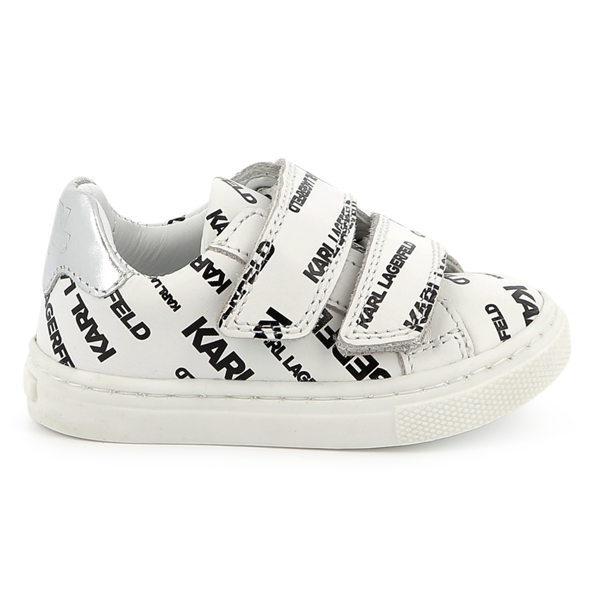 Baskets en cuir à scratchs KARL LAGERFELD KIDS pour UNISEXE