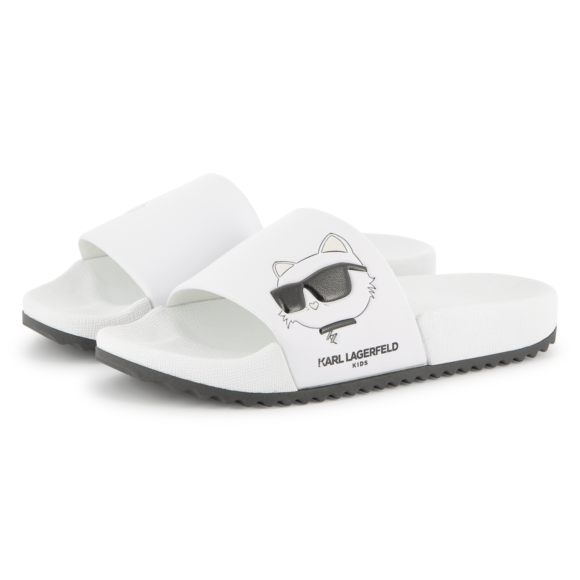 Sliders with raised print KARL LAGERFELD KIDS for GIRL