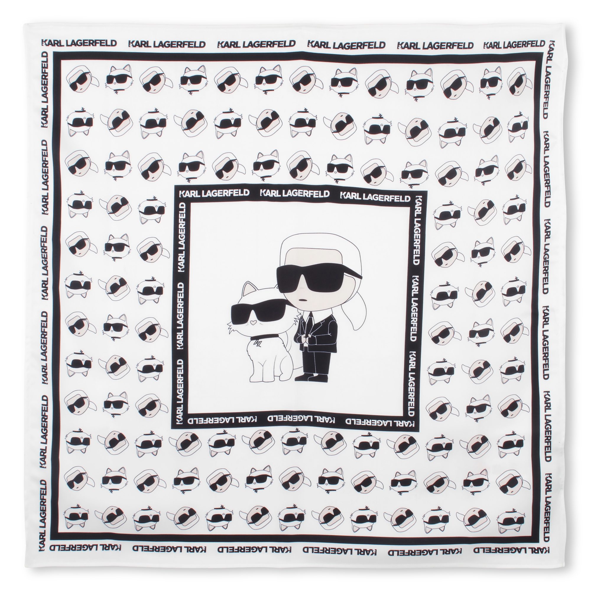 Printed square scarf KARL LAGERFELD KIDS for GIRL