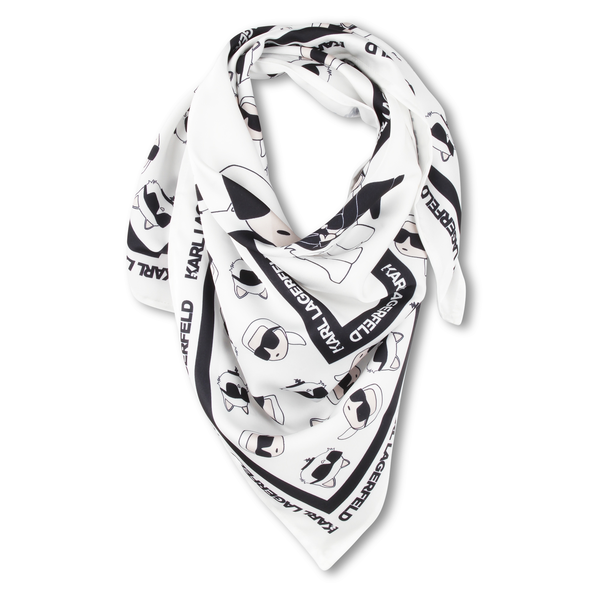 Printed square scarf KARL LAGERFELD KIDS for GIRL